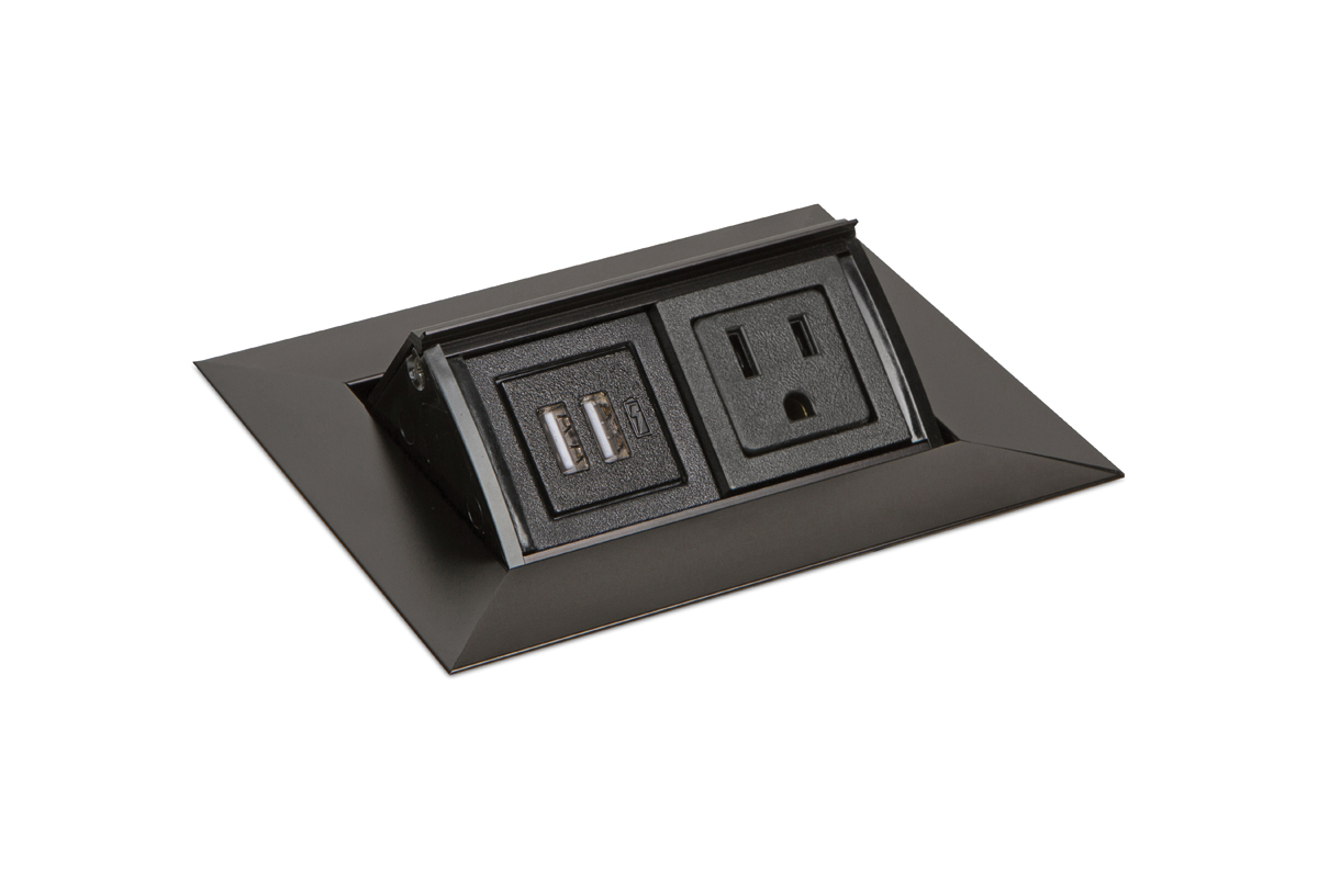 Corded Powered USB Outlet - USB/PWR