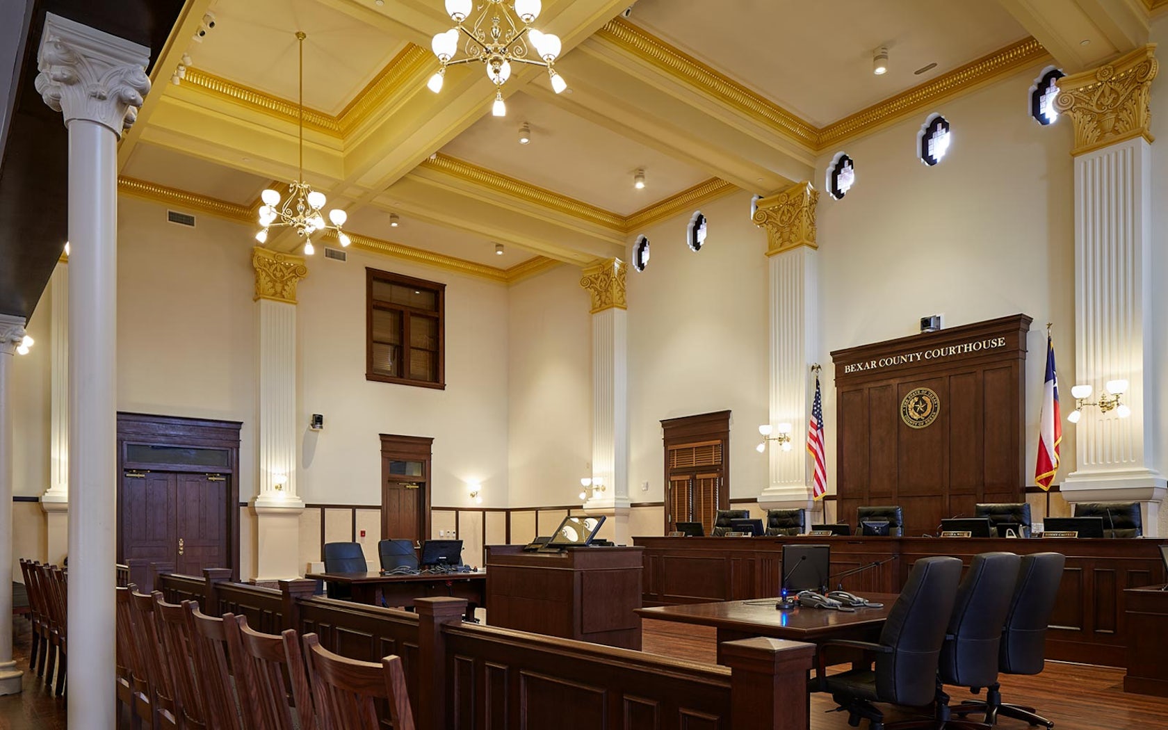 Bexar County Commissioners Courtroom Restoration by Fisher Heck Bexar County Commissioners Courtroom Restoration by Fisher Heck