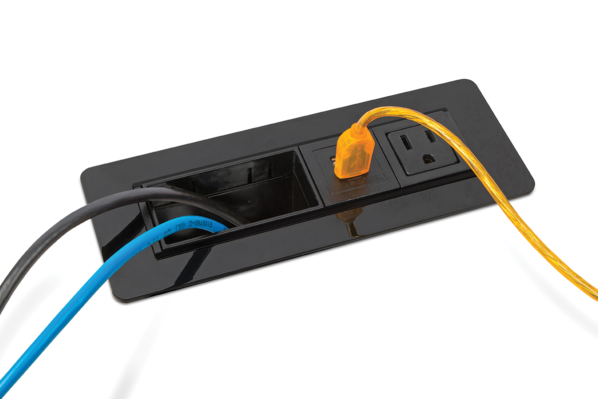Rectangular Power/USB/Data Garage Grommet - PCS49D