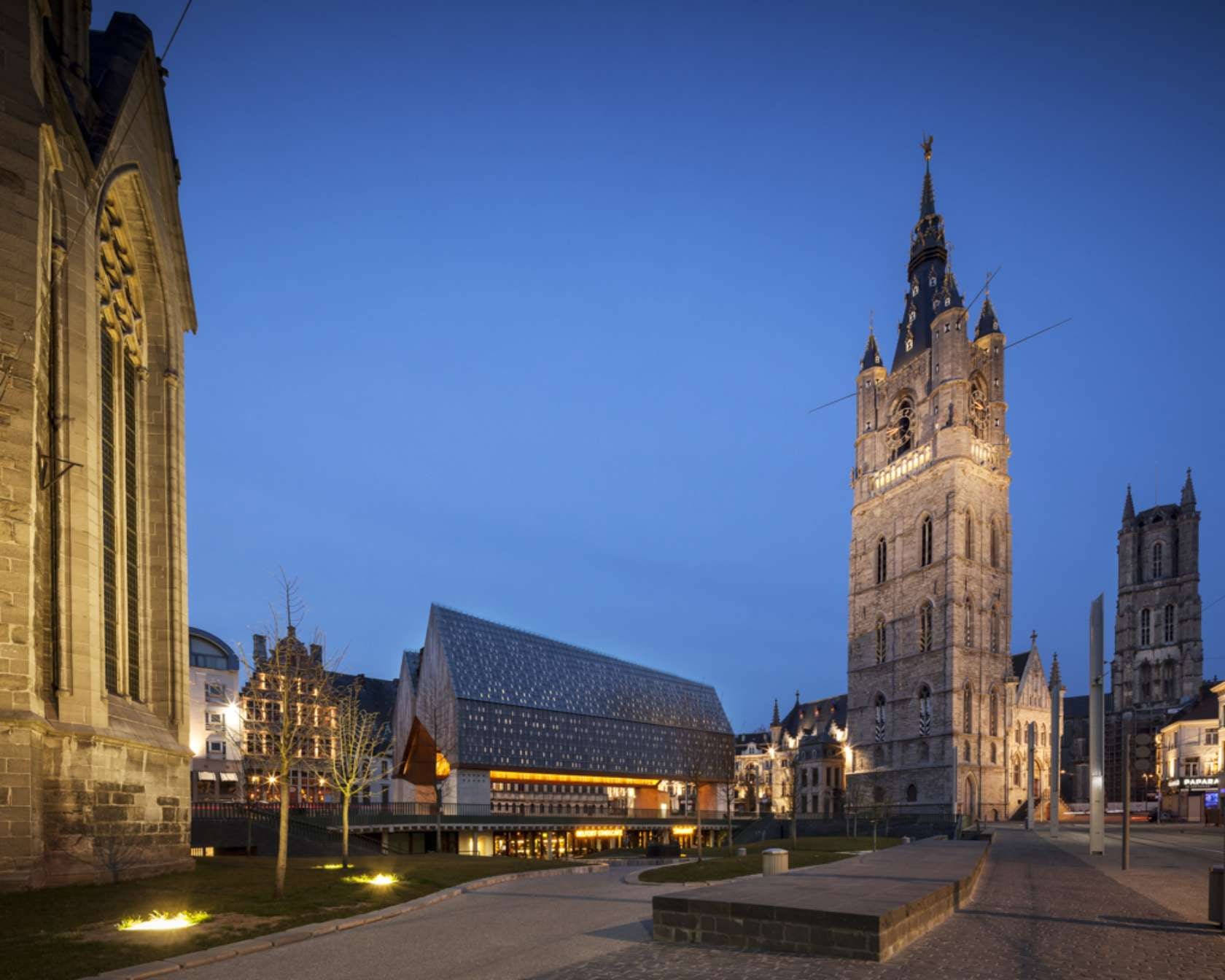 modern mixed with gothic architecture