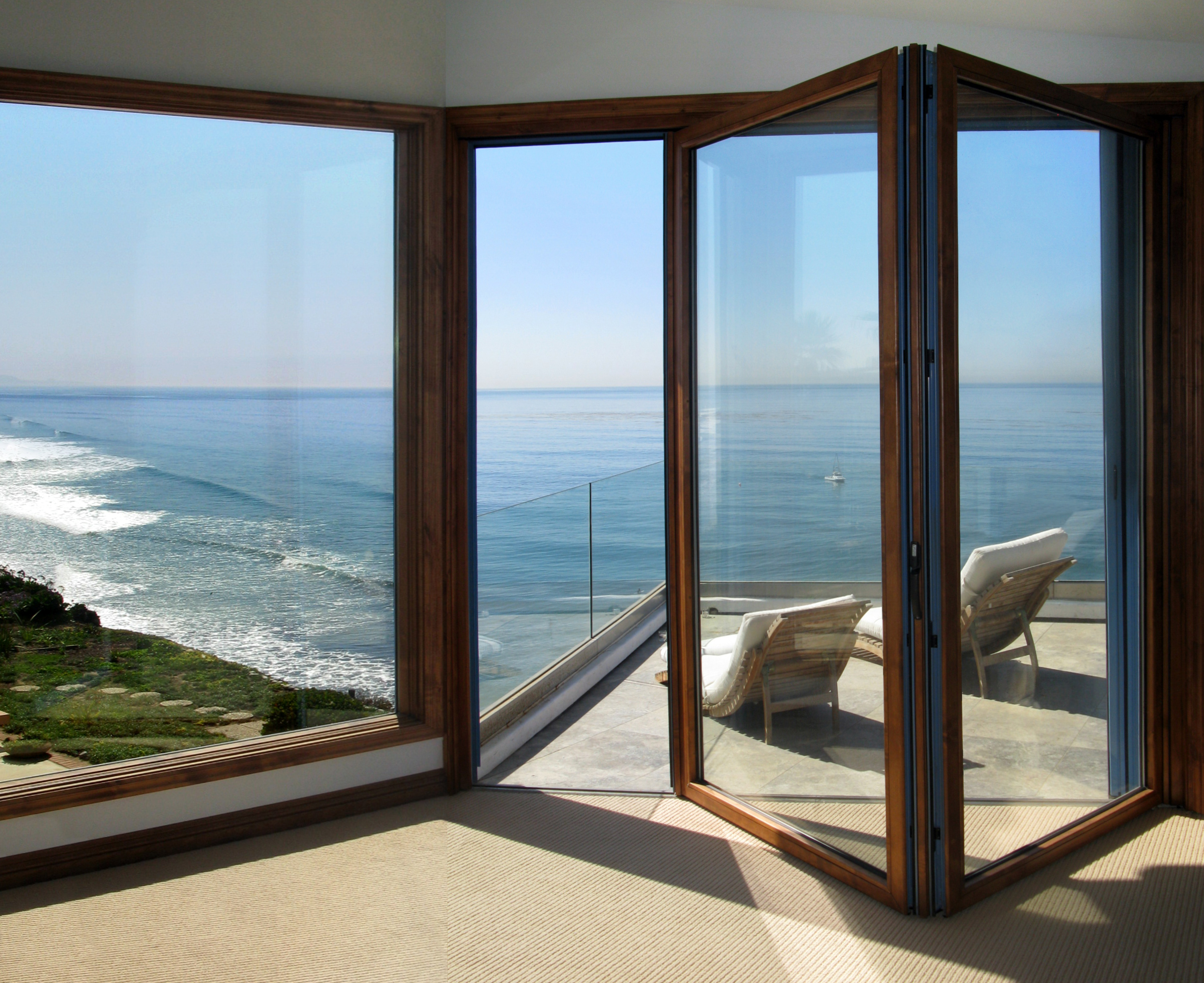 S.74 Aluminum Wood Clad Folding Door