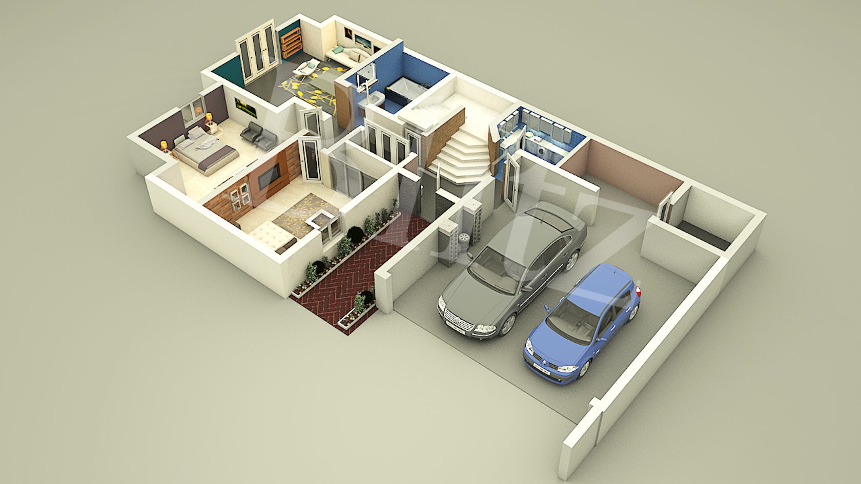 Т д совместно с. Макет дома с гаражом. Проектировка домов. 3d планировка. 3d проекты домов.
