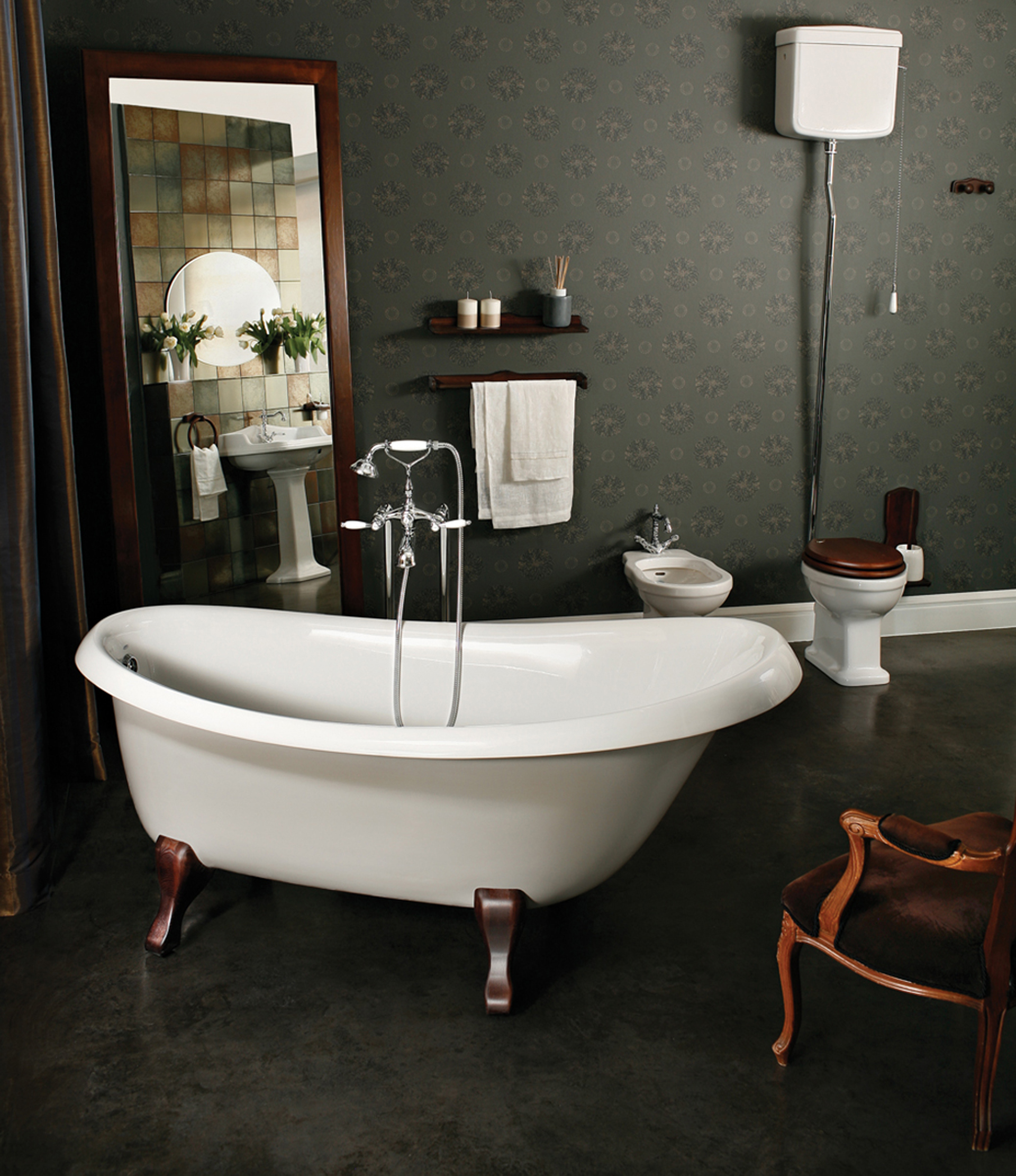 Nostalgia Ash-Legs Freestanding EcoMarmor™ Bathtub