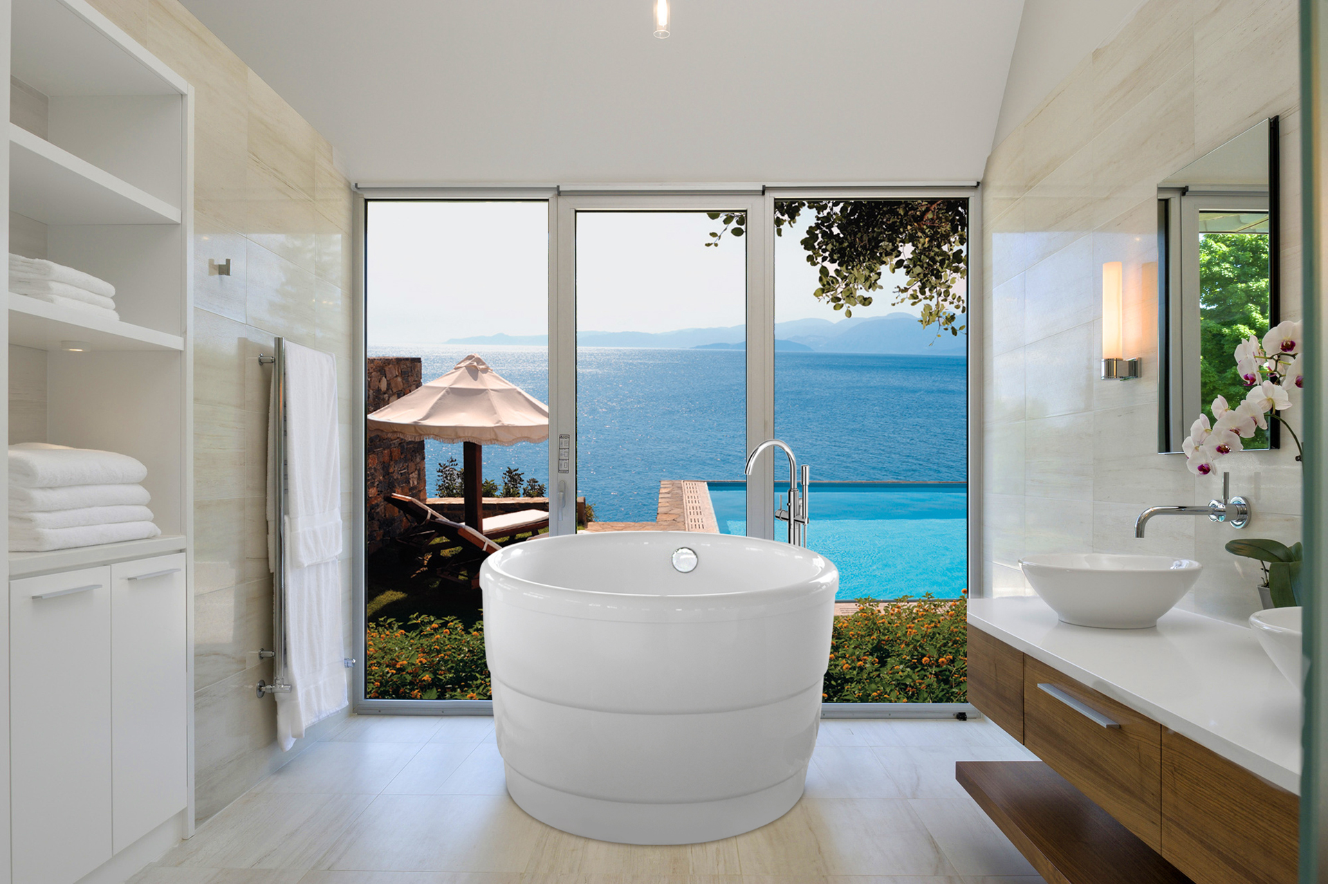 PureScape 034 Freestanding Acrylic Bathtub