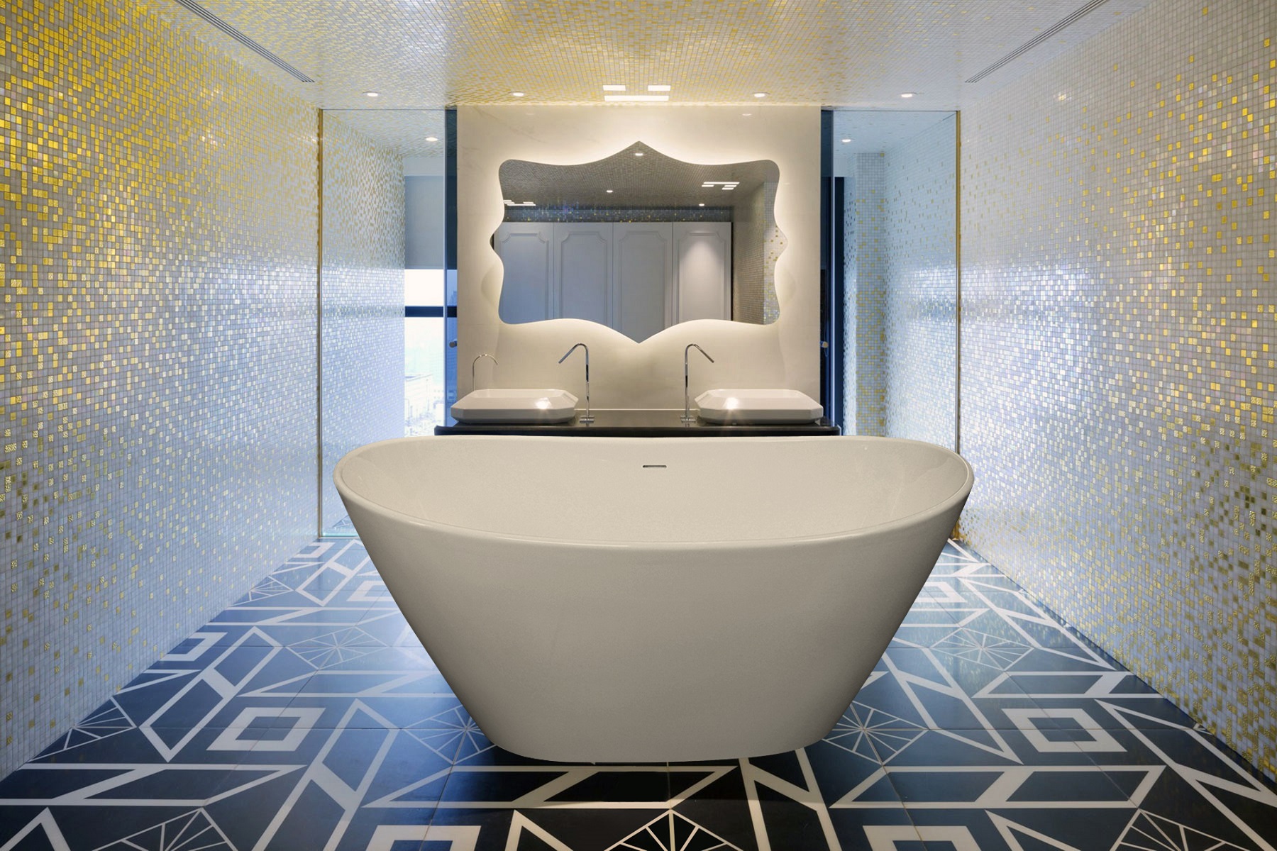 Aquatica PureScape 748 Glossy Freestanding EcoMarmor™ Bathtub