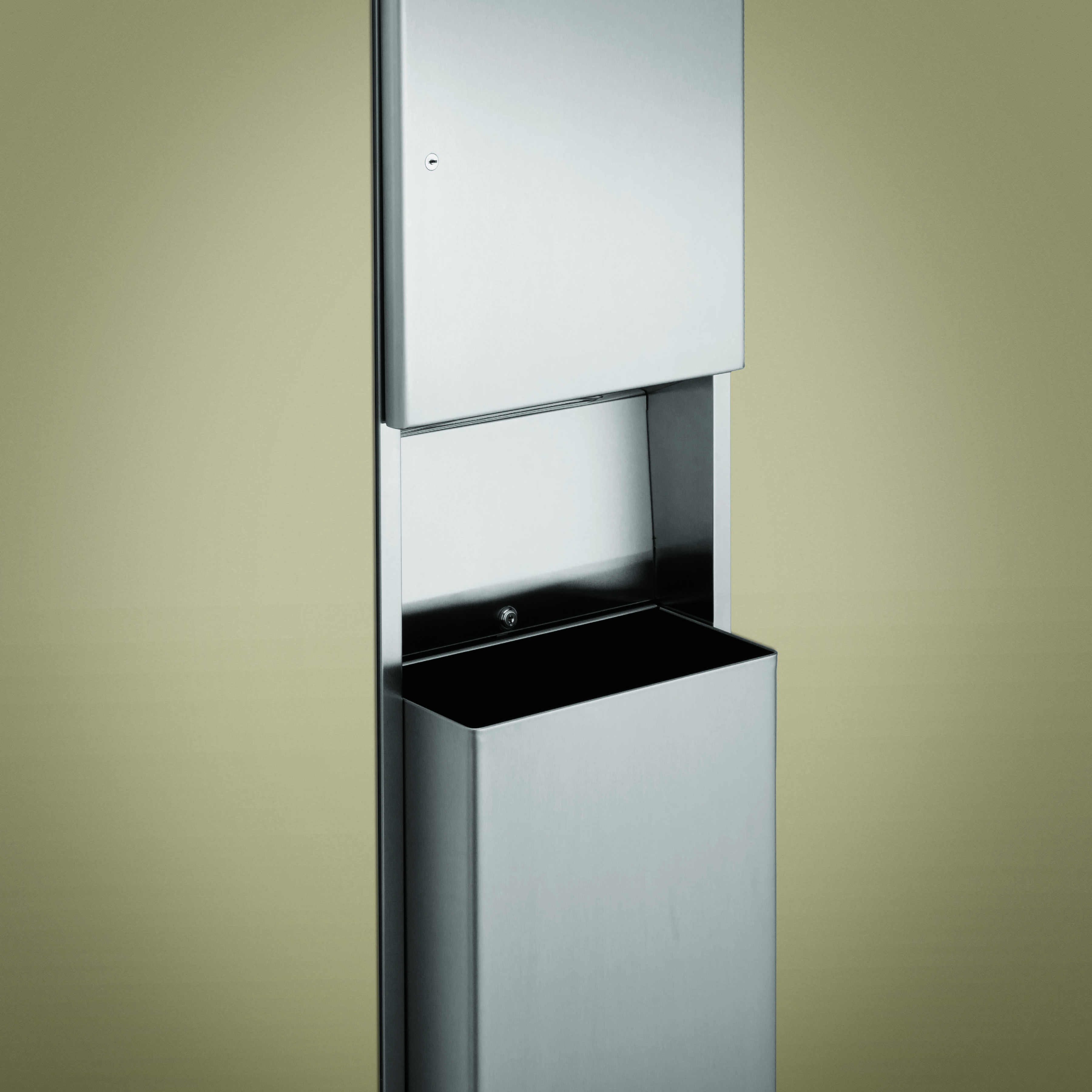 Paper Towel Dispenser and Waste Receptacle - 16 gauge door