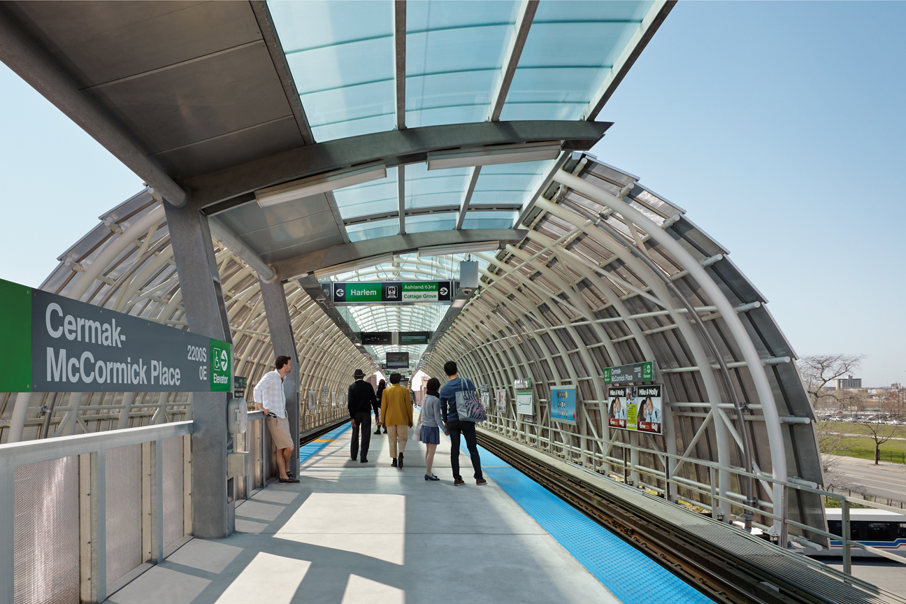CTA CermakMcCormick Place Station by Ross Barney Architects Architizer