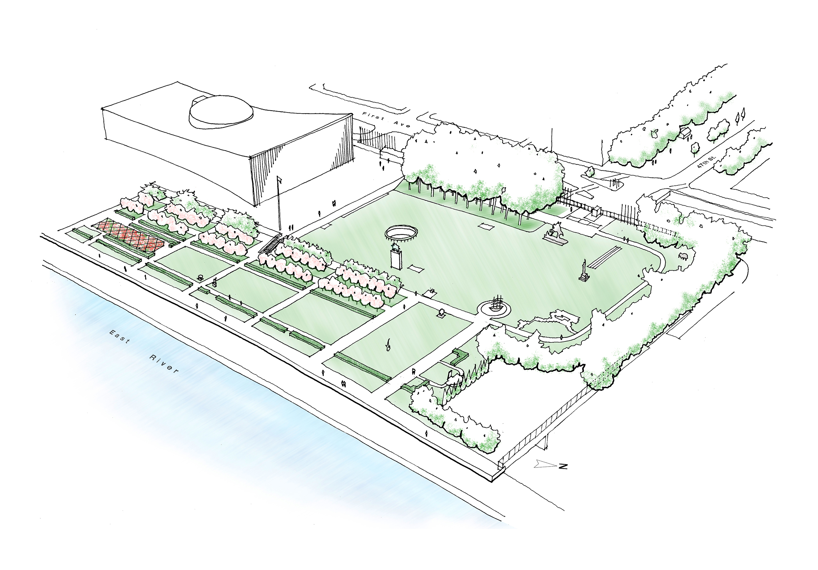 United Nations HQ Capital Master Plan Landscape Design