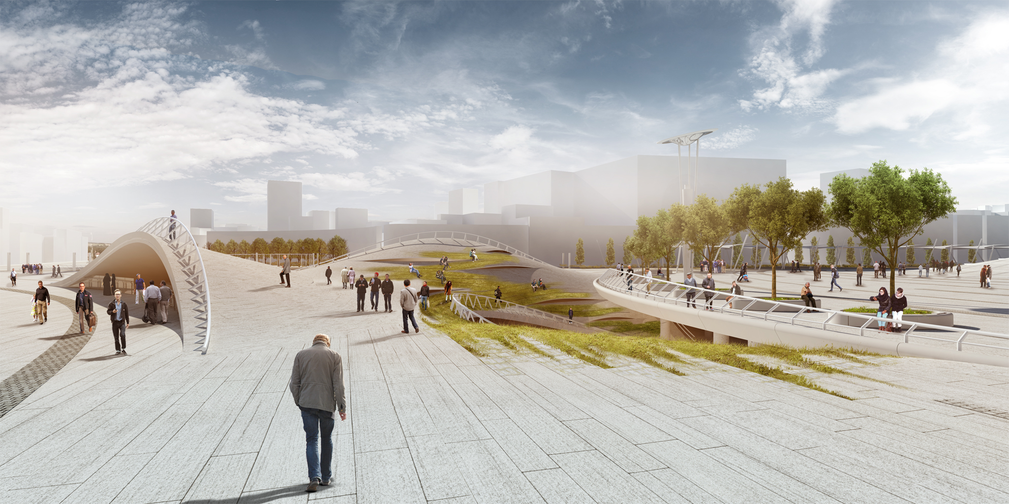 Qibla Plaza Competition 2nd Prize Winning Proposal by Erfan Farahmand