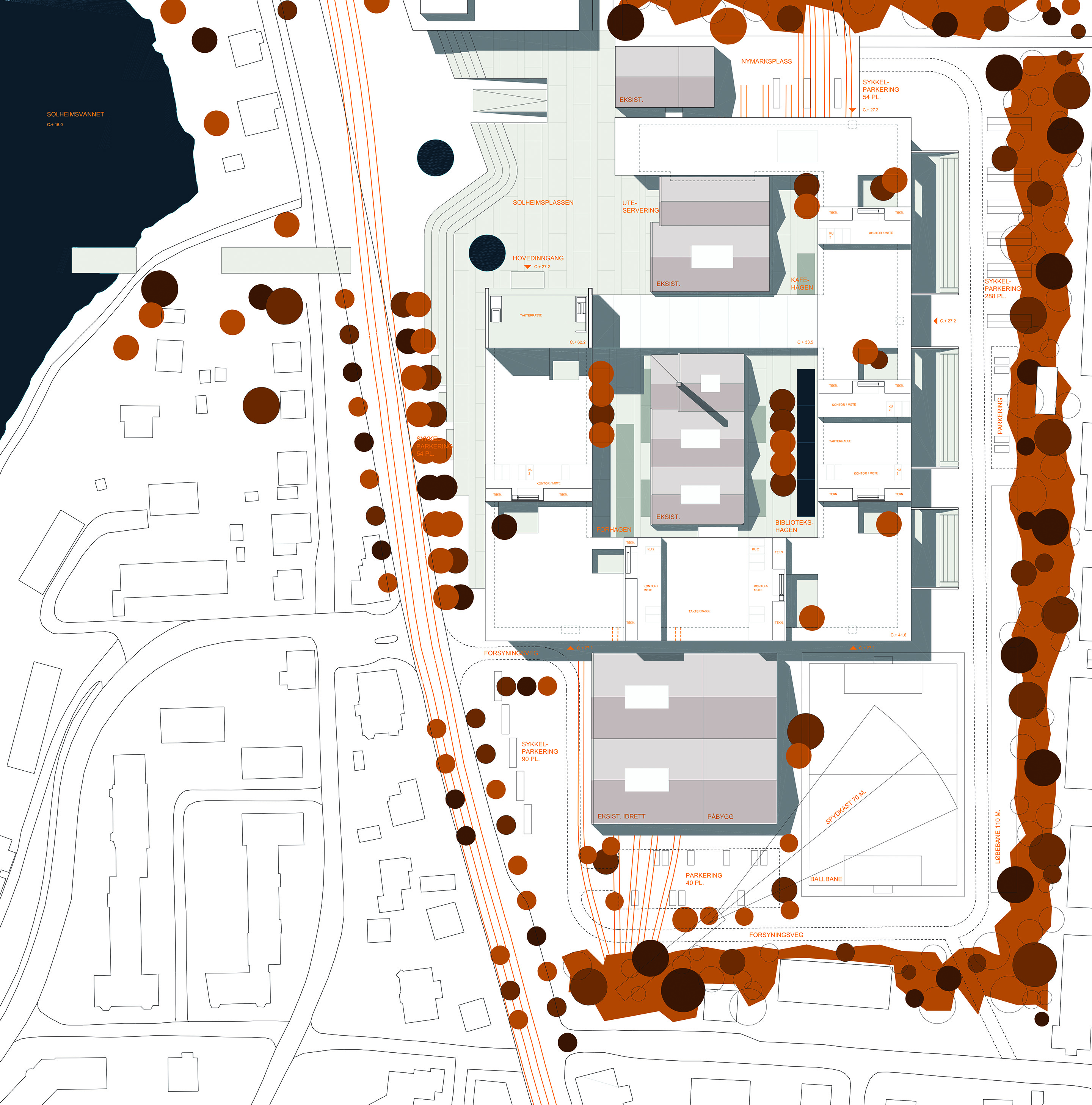 Bergen University College By Cubo Architizer   1447324772691HIB Siteplan 