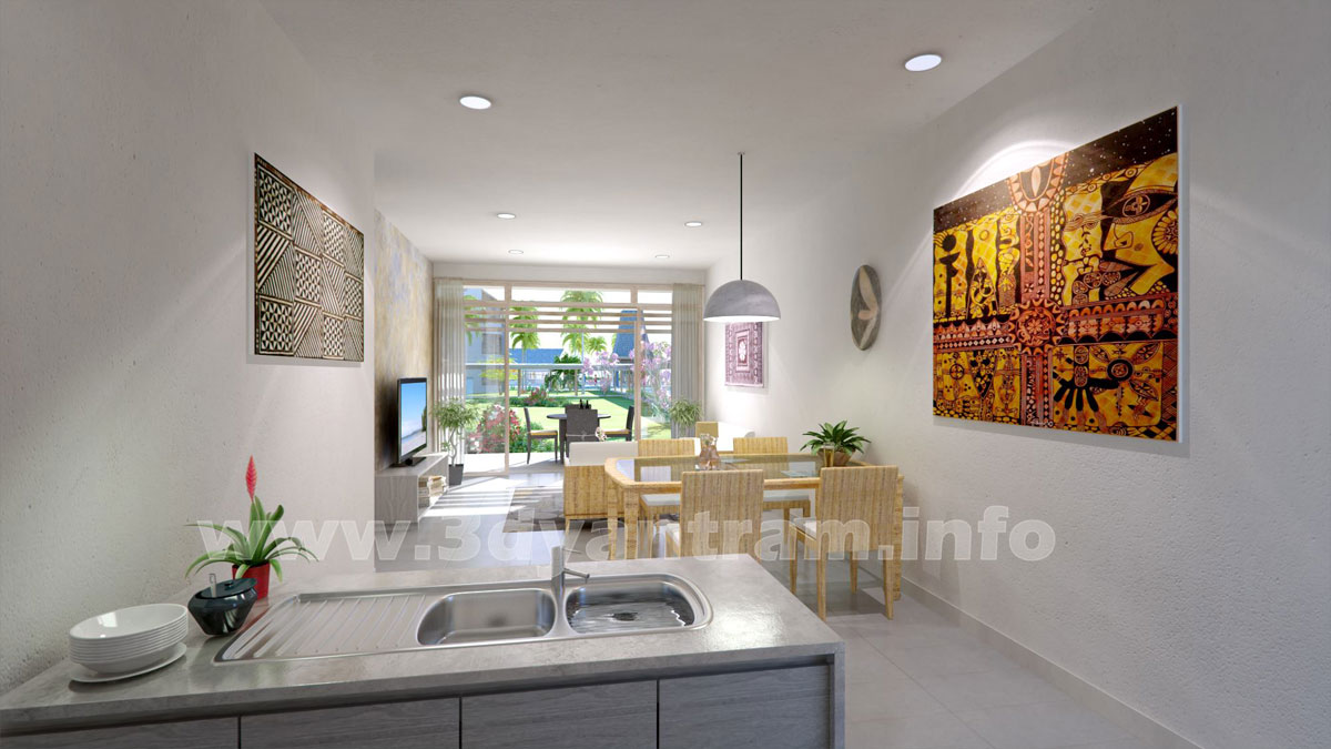 Kitchen Interior design by Interior 3D Rendering - Architizer