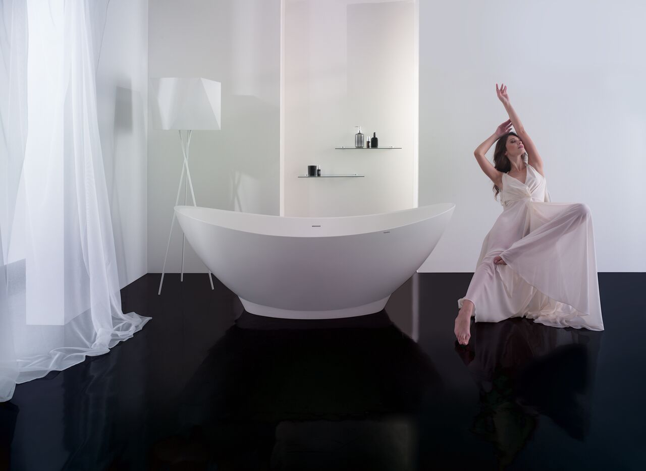 Aquatica PureScape 621G Freestanding EcoMarmor™ Bathtub - Hand-Polished Glossy