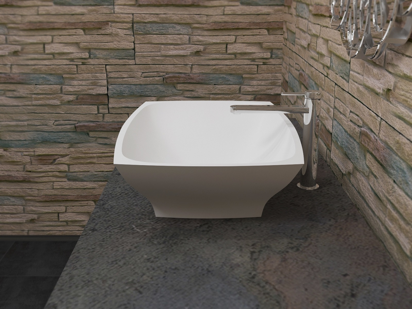 Aquatica Elise-Wht Stone Vessel Sink