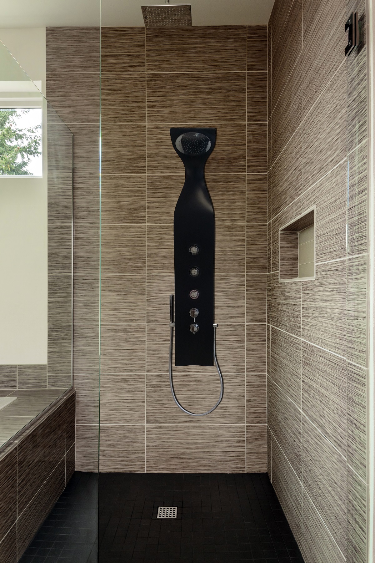 Aquatica Elise-Shower-Black Shower Panel