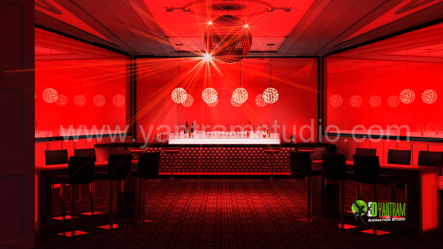 Bar - Restaurant 3D Interior Design by Interior 3D Rendering - Architizer