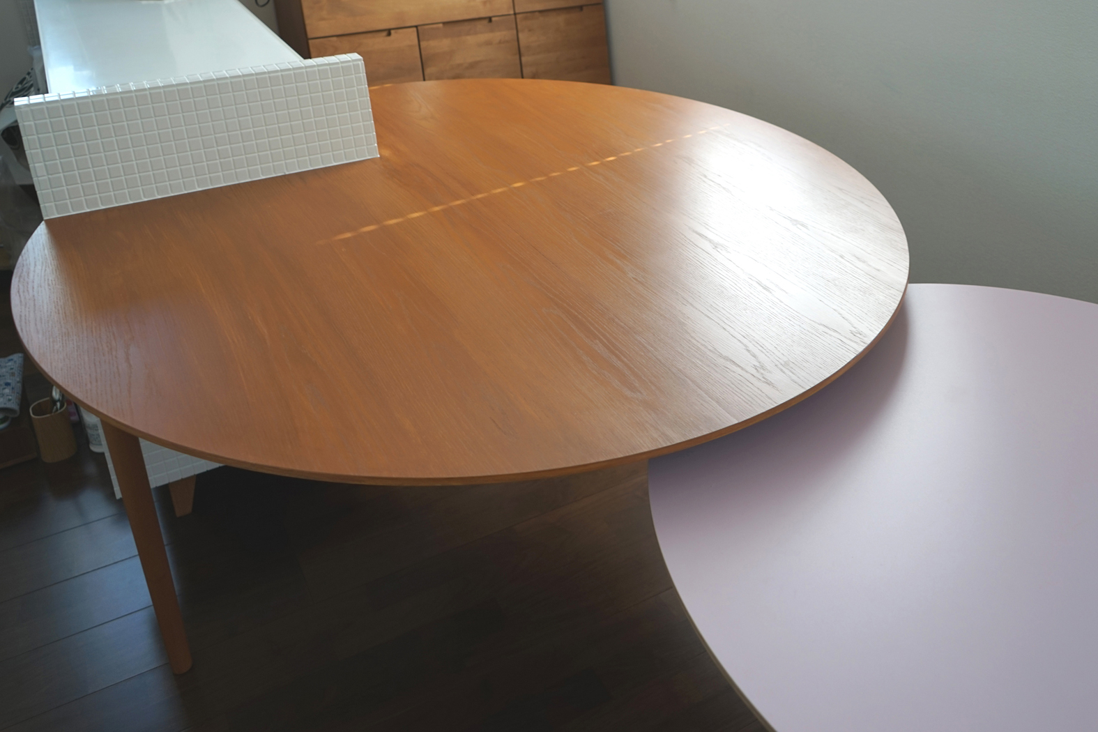 A custom designed revolving table for a ready built small home by Yuki ...