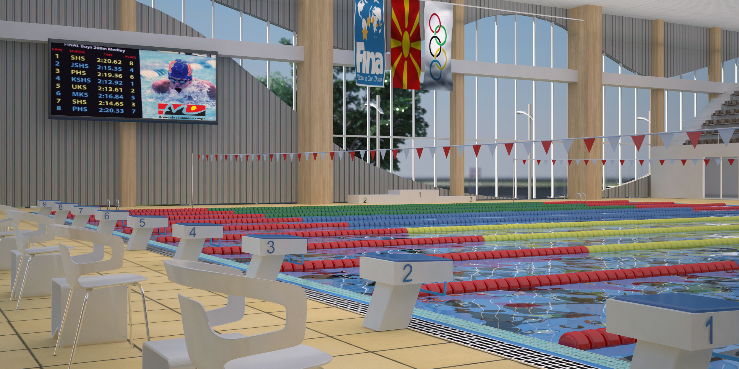 Swimming pool interior design by Baulab Studio - Architizer