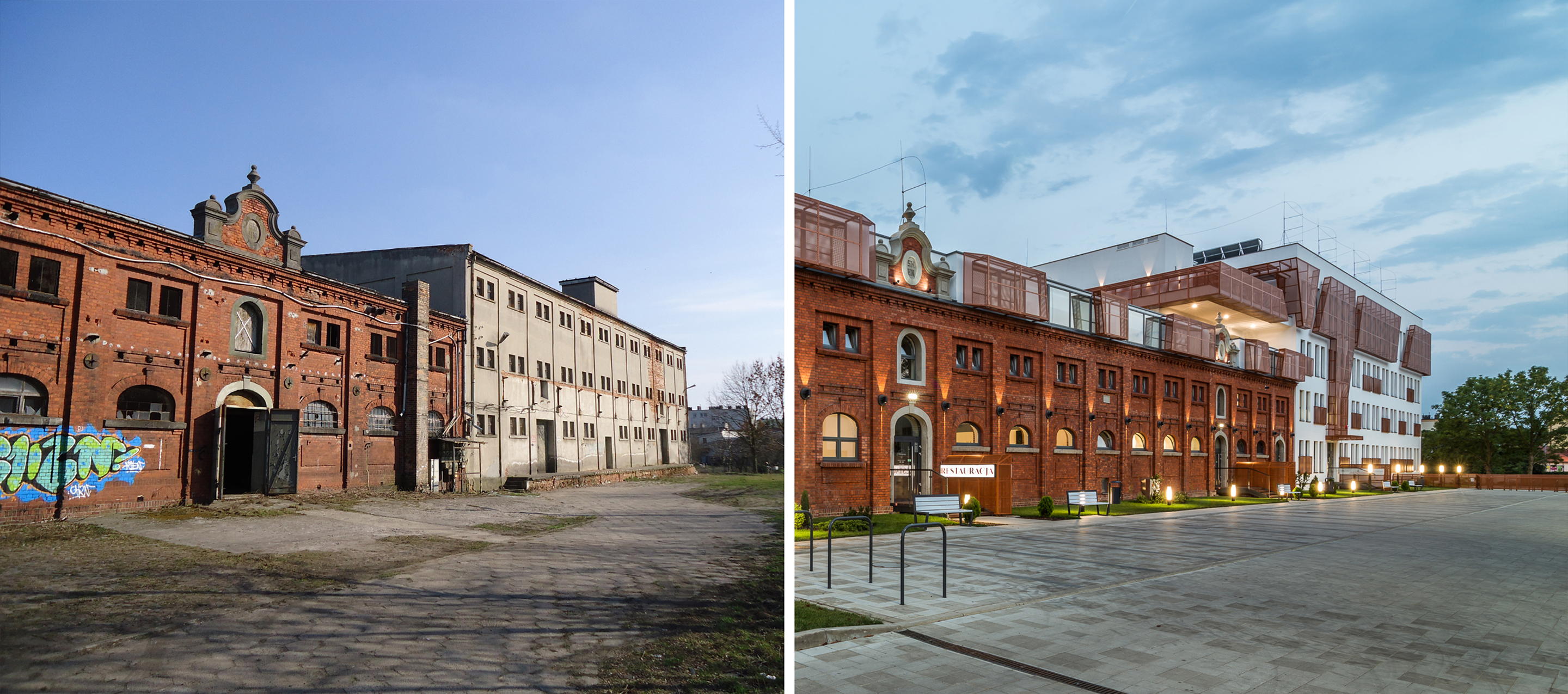 Реконструкция старых городов. Бывшей сельскохозяйственной фермы в польском городе Лешно. Реновация исторических зданий. Реновация памятников архитектуры. Промышленная архитектура.