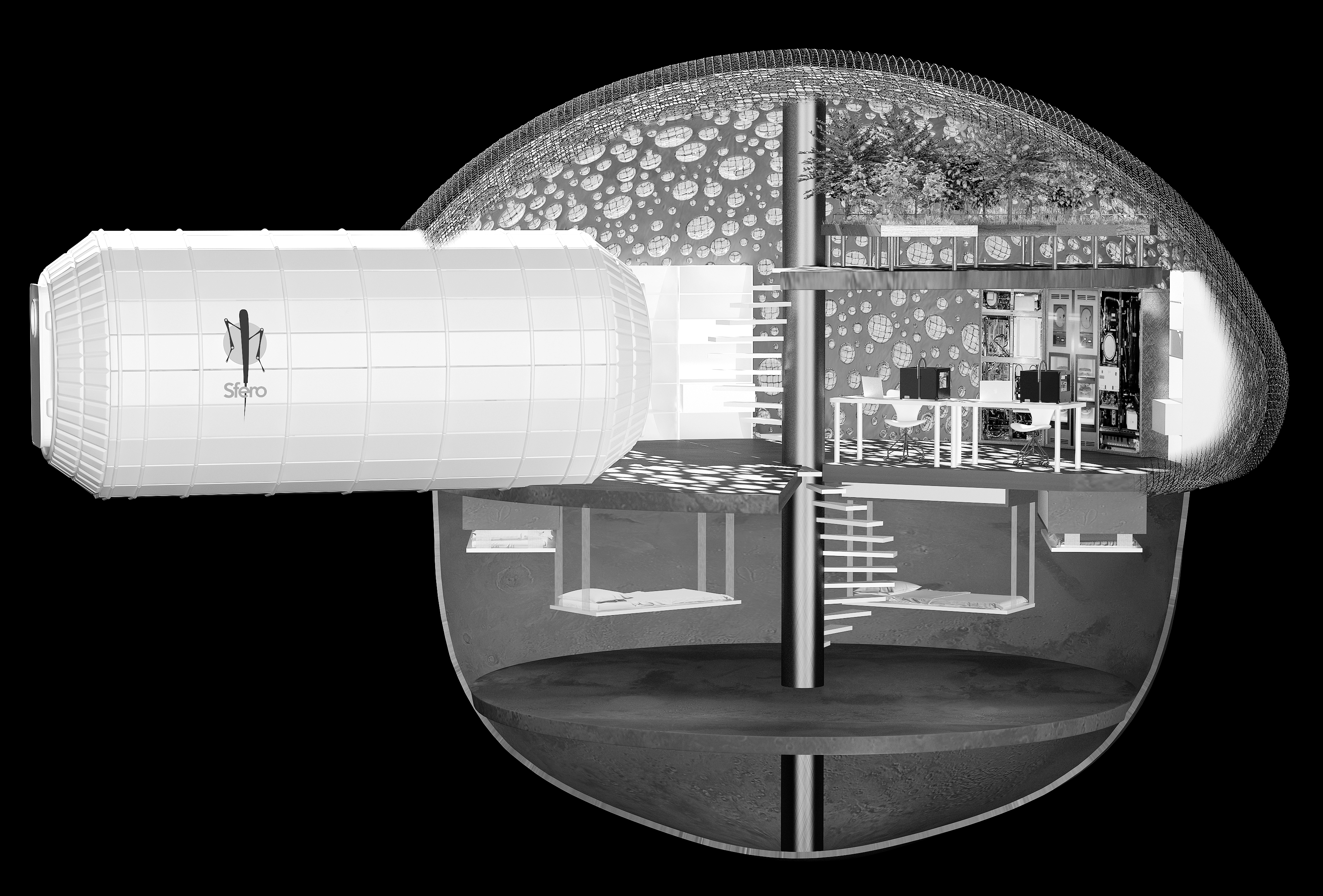 Housing space. Космический жилой модуль. Жилой модуль на Марсе. Марсианская Космическая станция. Подземные базы на Марсе.