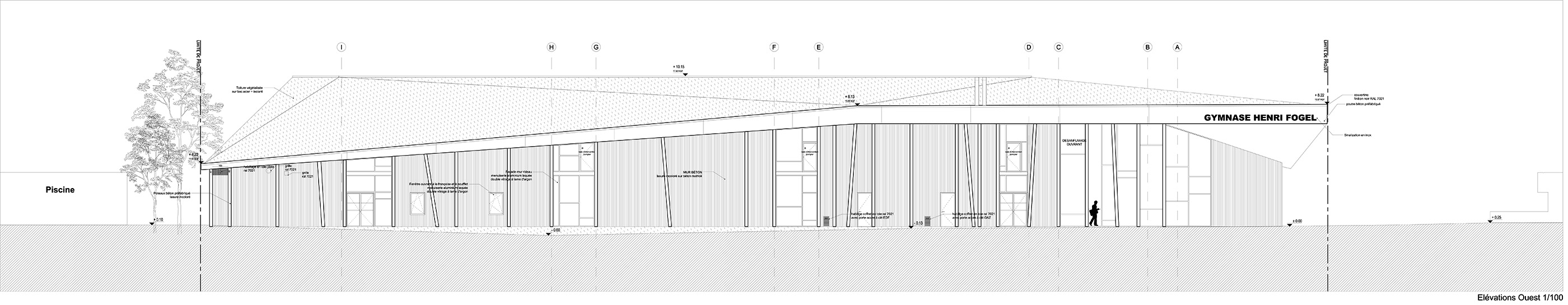 Idea 1492444: Gymnase Henri Fogel by Christophe Rousselle Architecte in ...