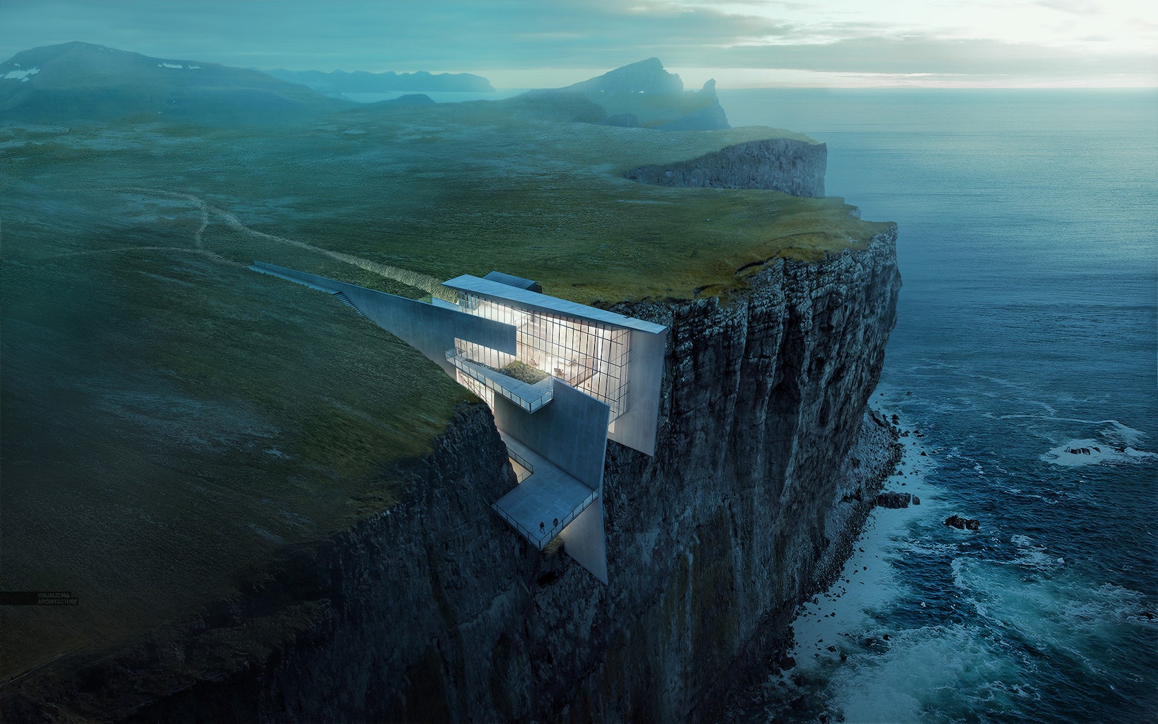 Architecture Competition Yoga House On A Cliff Honorable mention