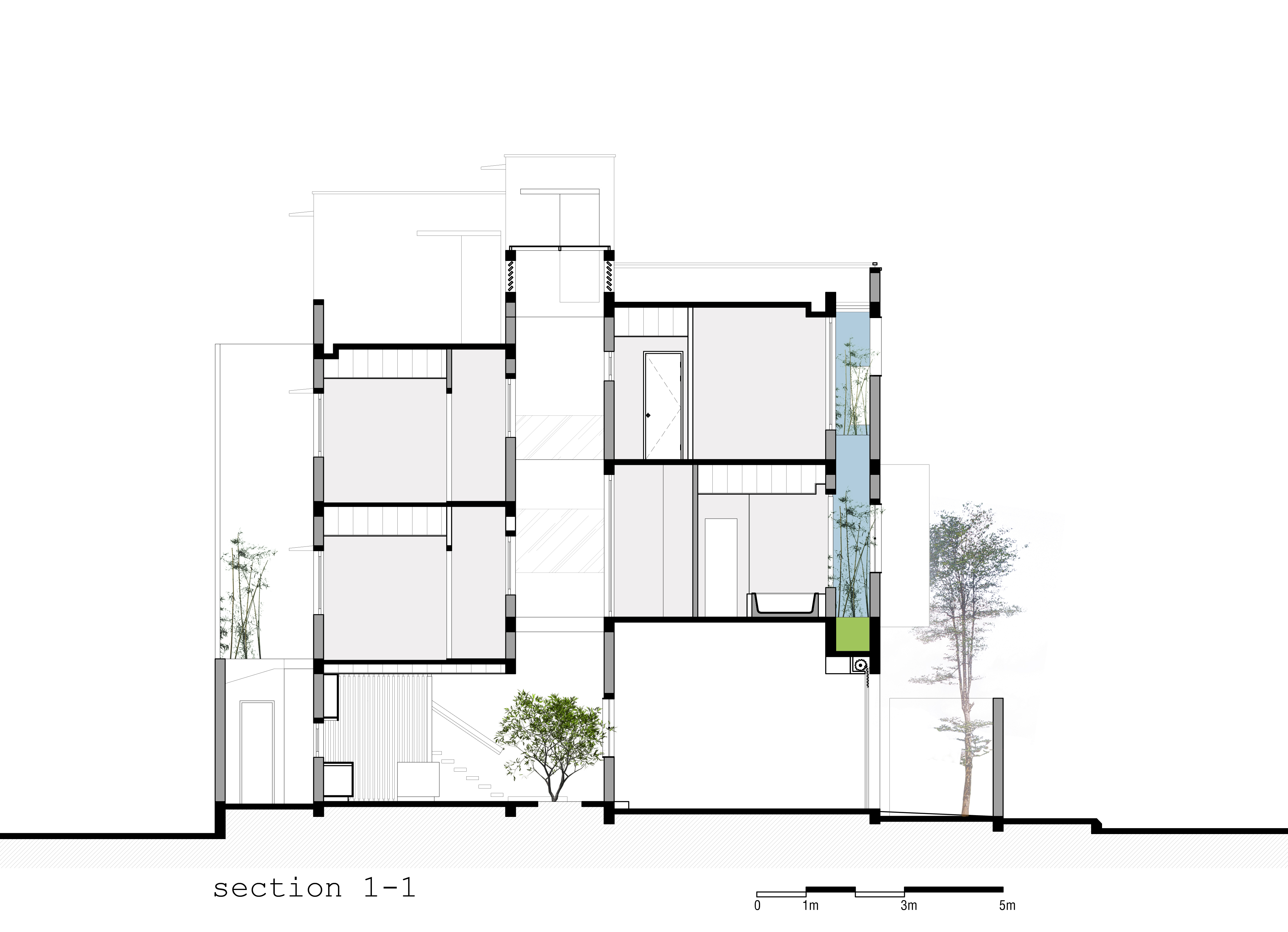 План вьетнамского дома. Eisenhower Residence 17. Scheme small lot.