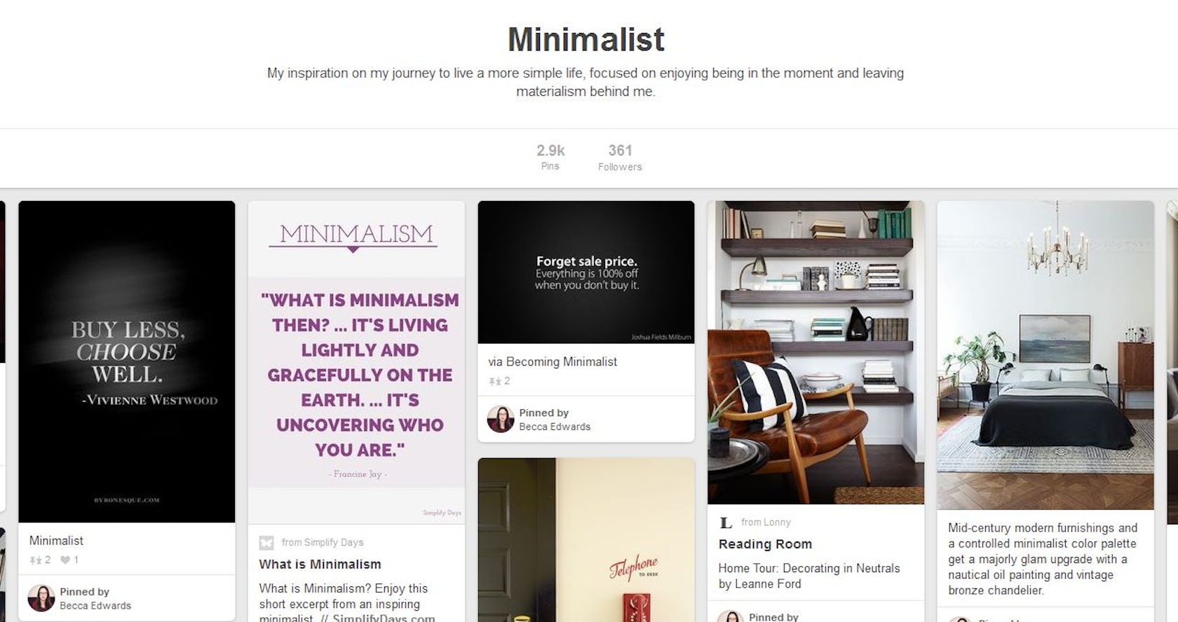 Less Is More: 10 Perfect Pinterest Accounts for a Minimalist