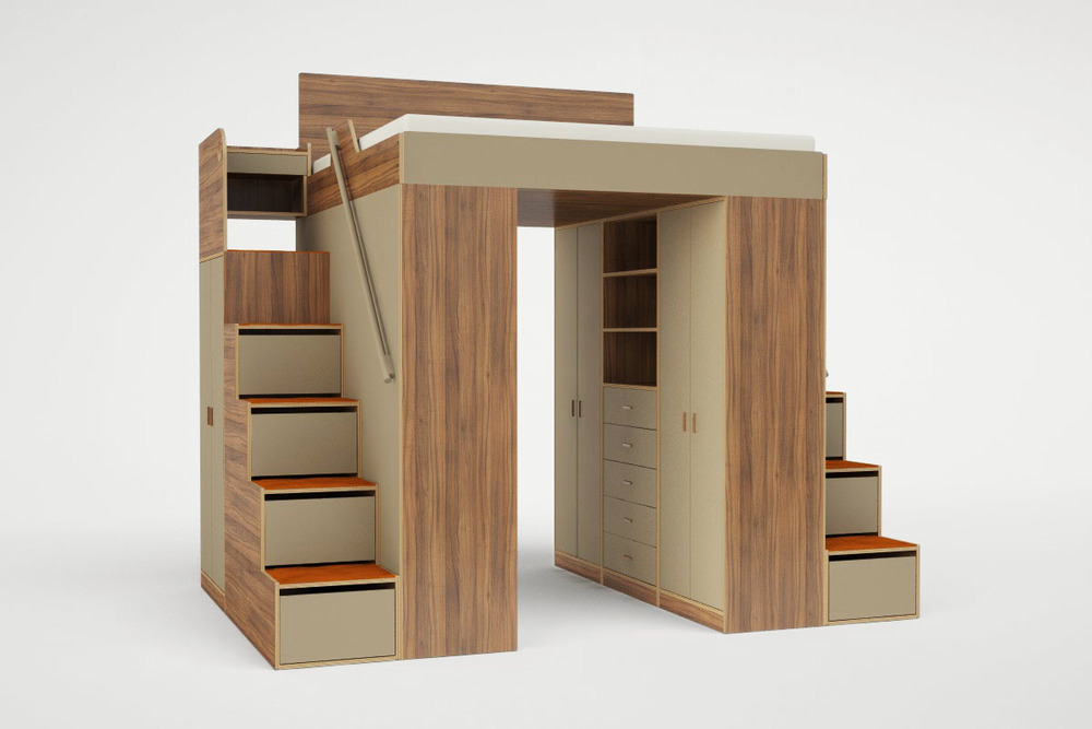 loft bed with storage for adults