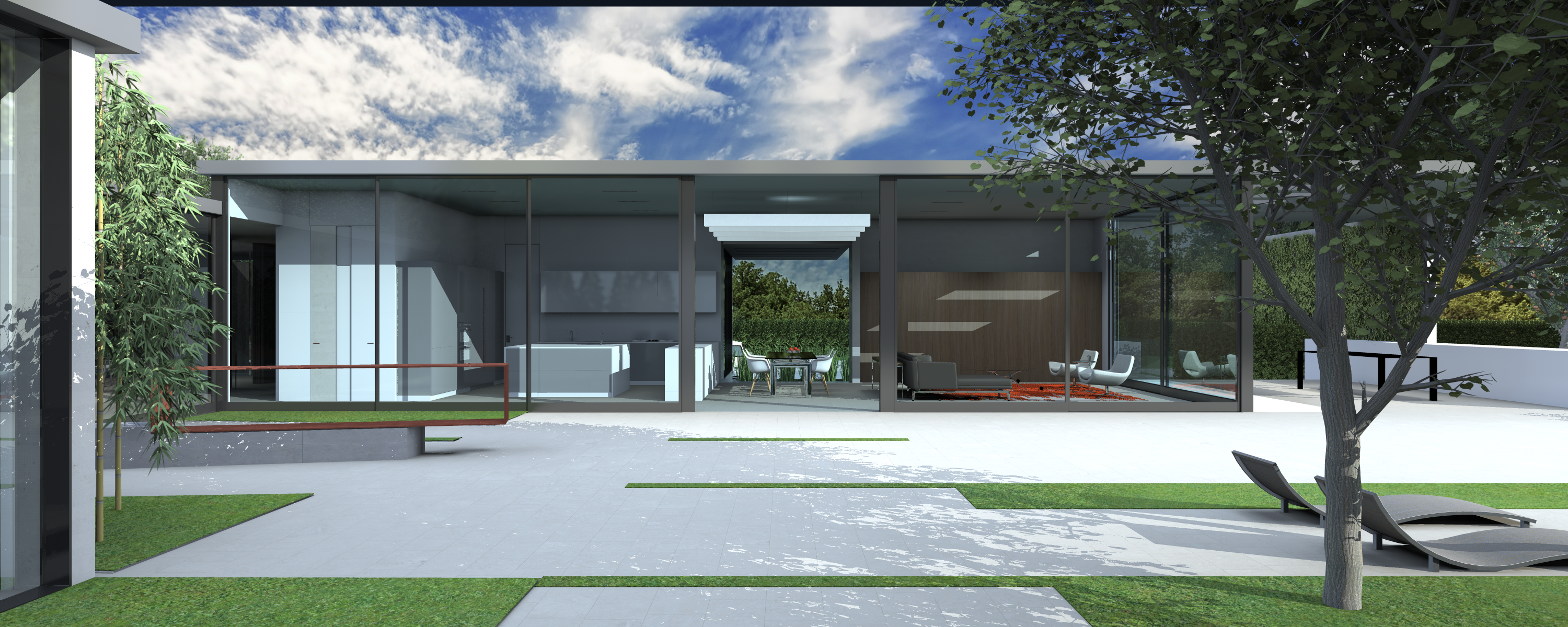 Atherton Residence - Scheme by modern house - Architizer