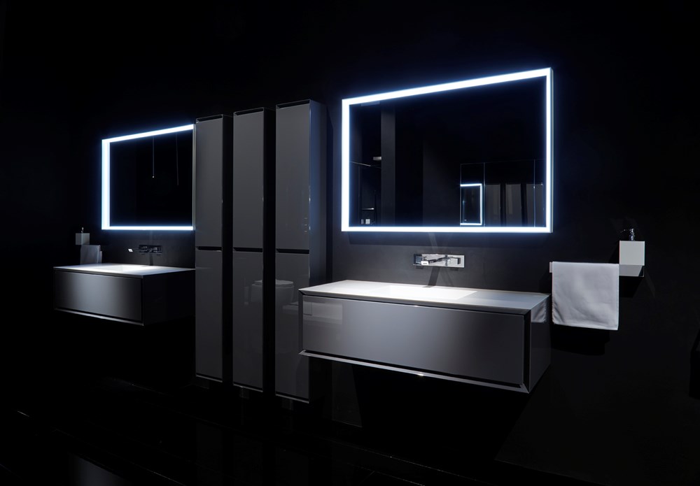 K.ONE | Bath Vanity lacquered grey pure glossy