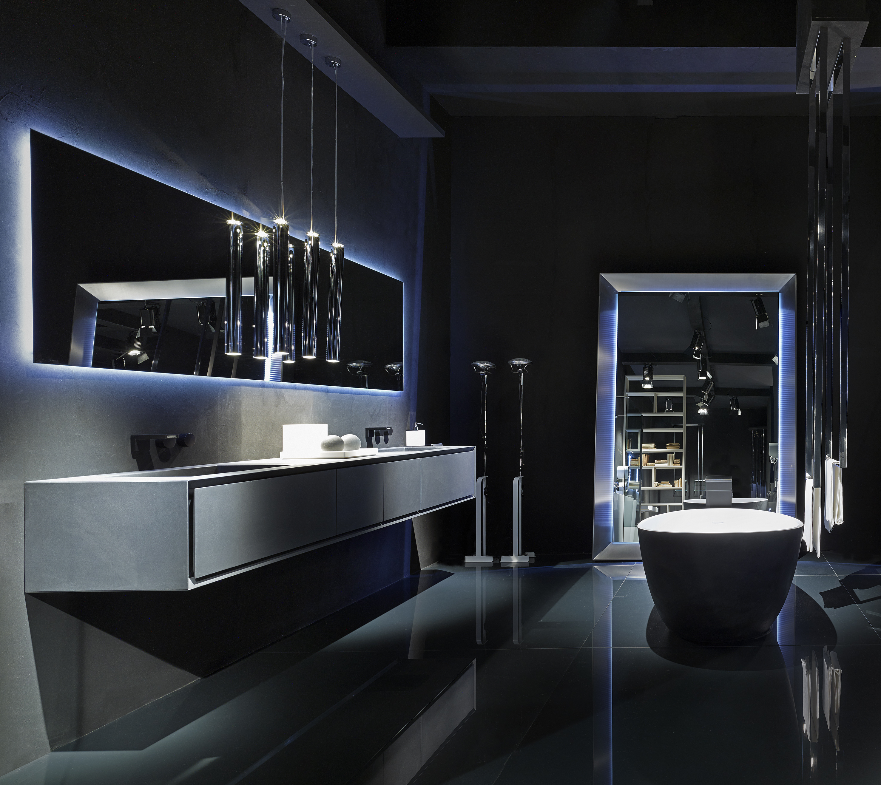 K.ONE | Bath Vanity in Black Cement