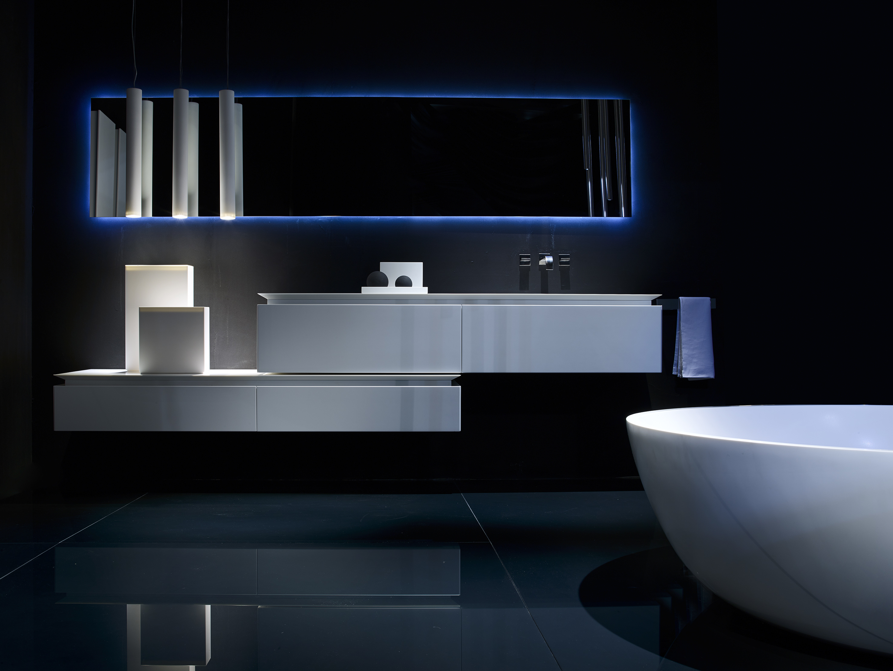 K.FLY | Bath Vanity lacquered white  glossy - Double