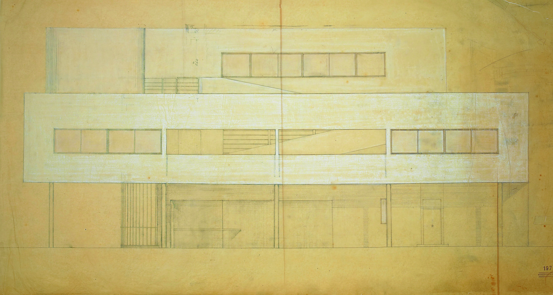 Villa Savoye Le Corbusier Architecture Drawing Art Print - Etsy UK