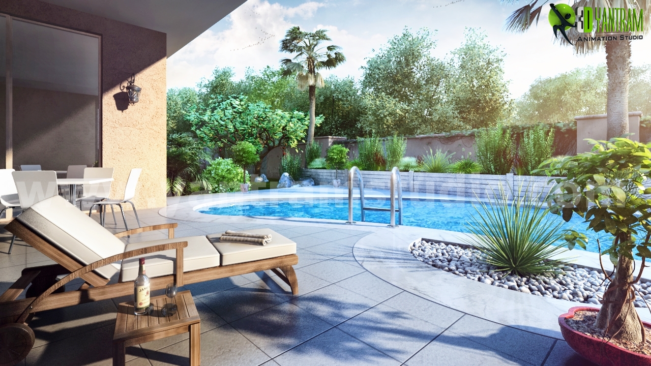 Modern 3D Exterior Pool Design by Exterior Design - Architizer