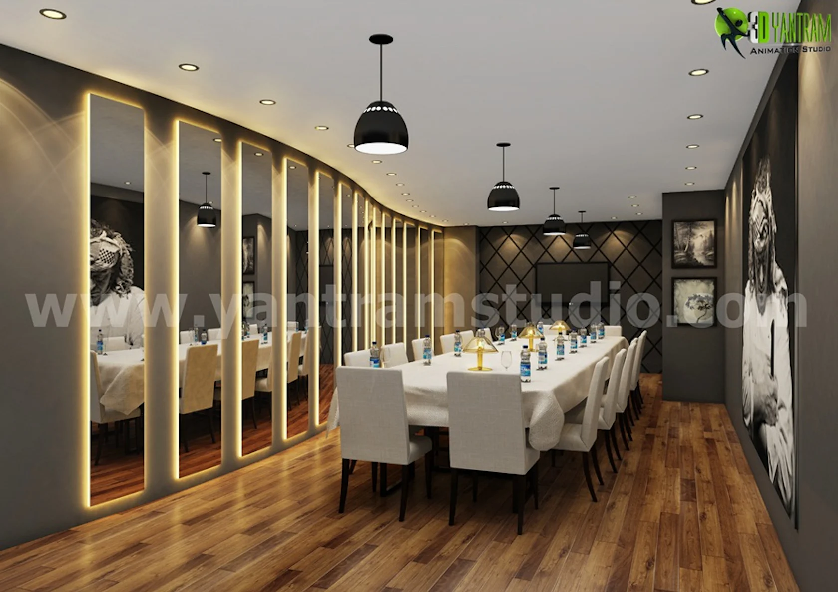Dining Room Interior Design by Interior 3D Rendering - Architizer