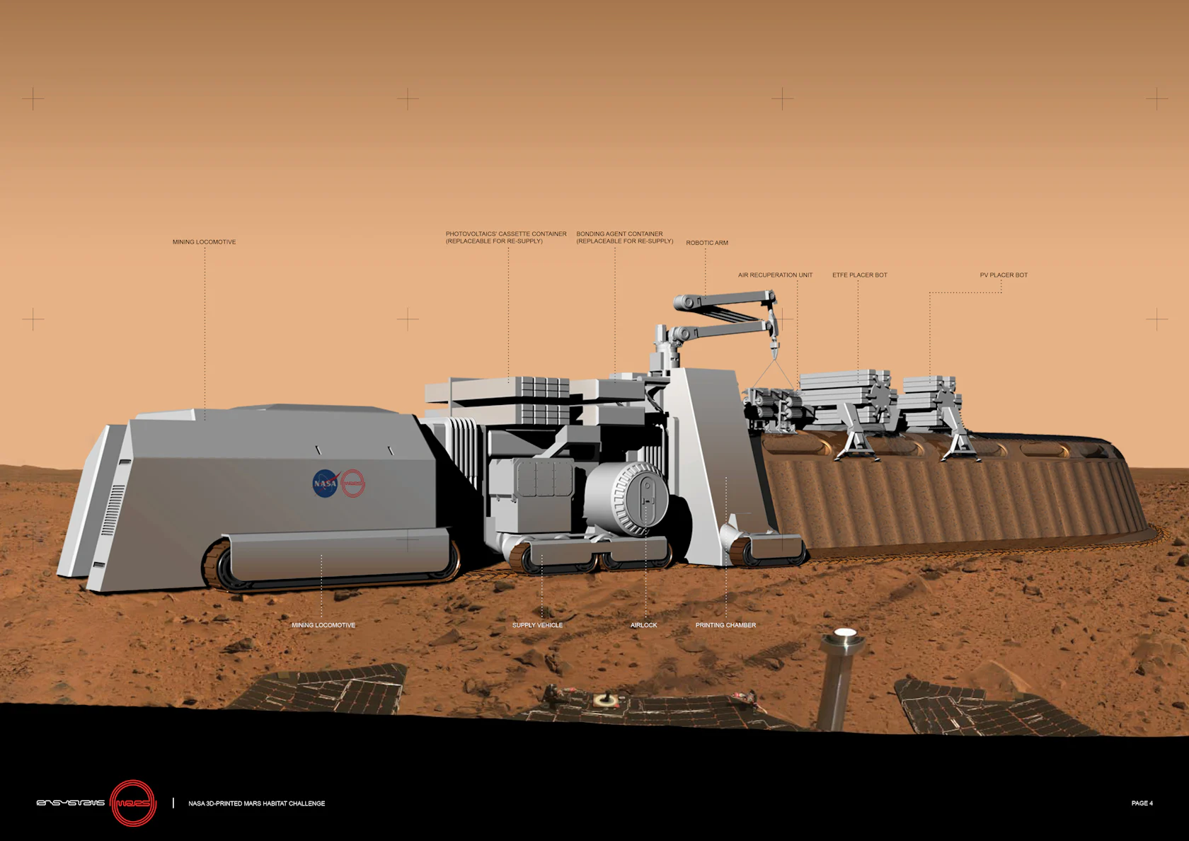 NASA 3D-Printed Mars Habitat by RB Systems - Architizer