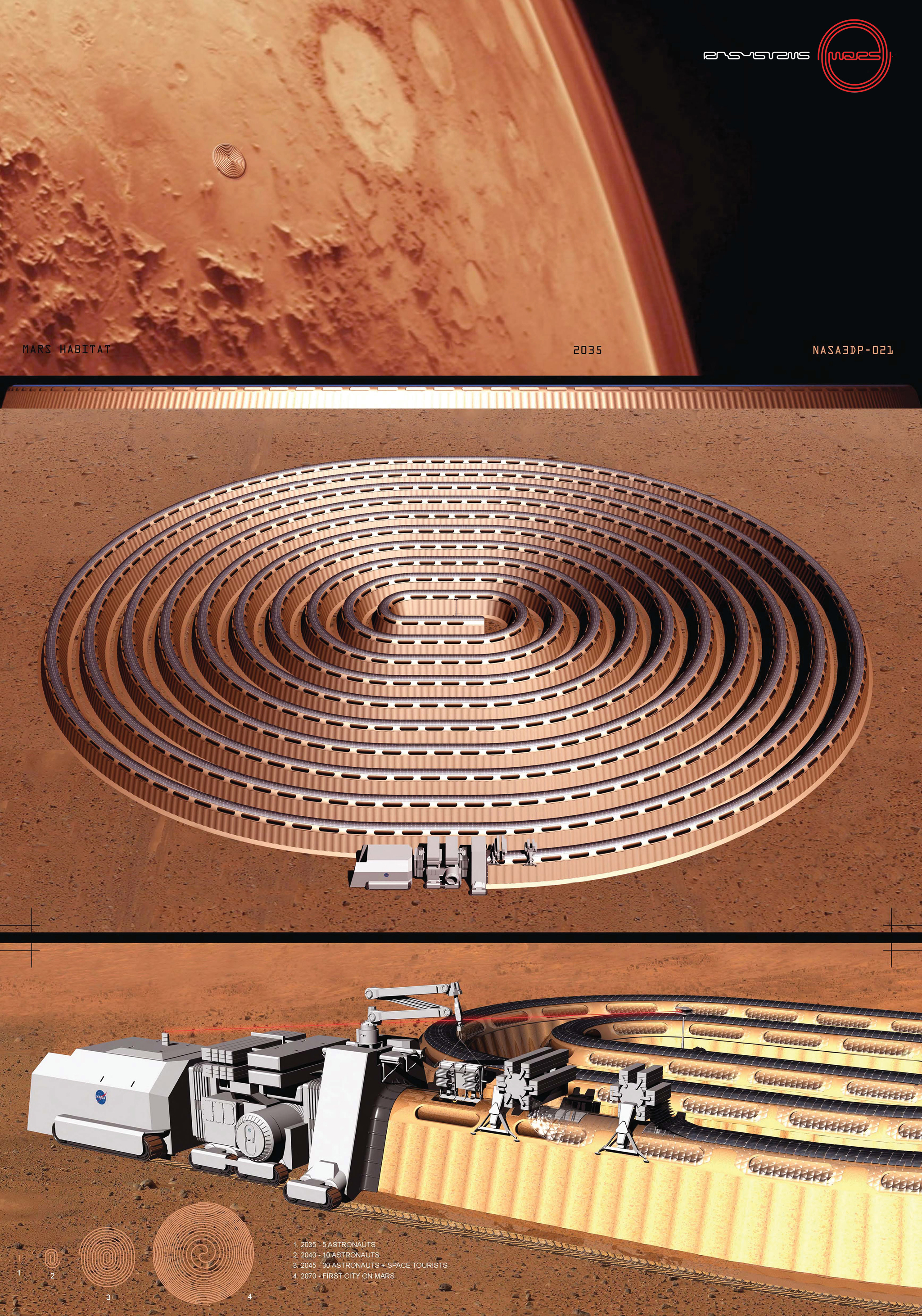 NASA 3D-Printed Mars Habitat by RB Systems - Architizer
