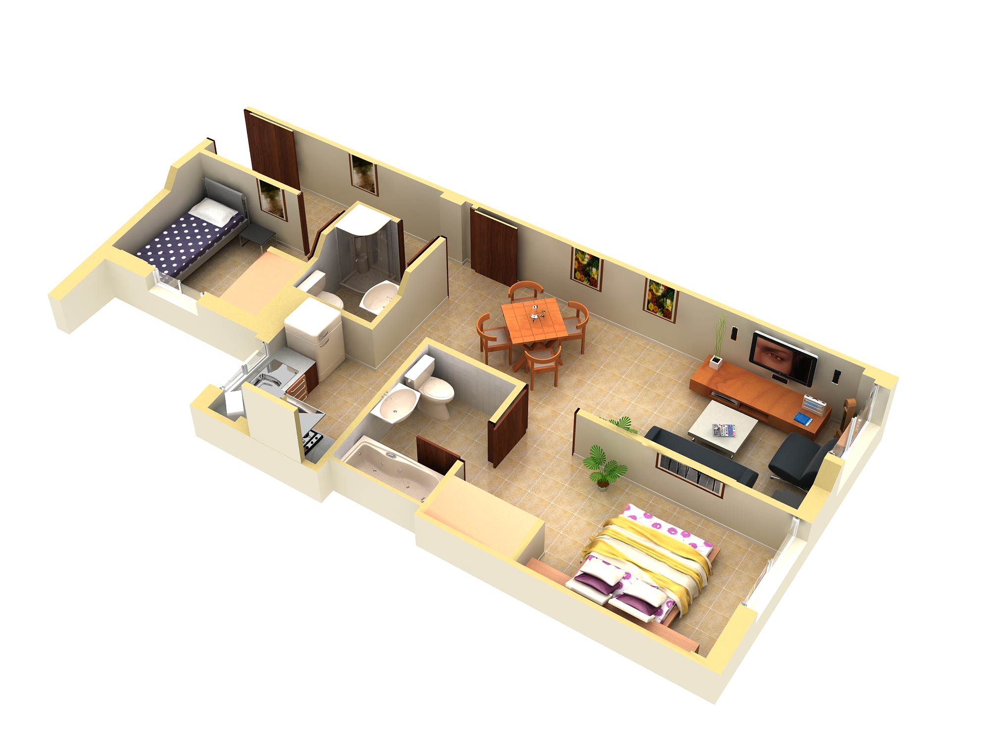 Idea 1849914: 3D Floor Plans Design: 3d House Floor Plans Modeling