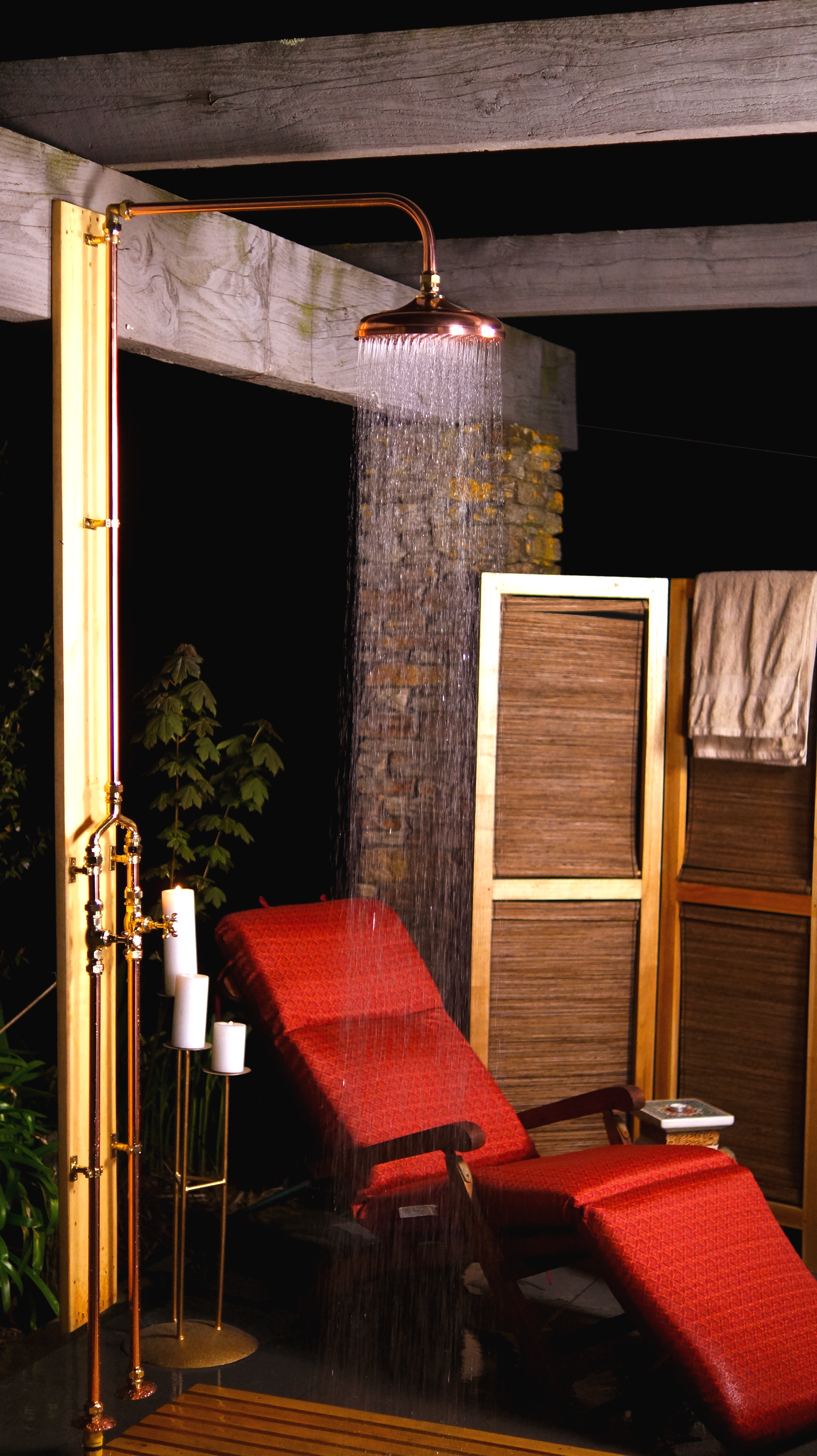 The Alfresco Outdoor Twin Supply Shower