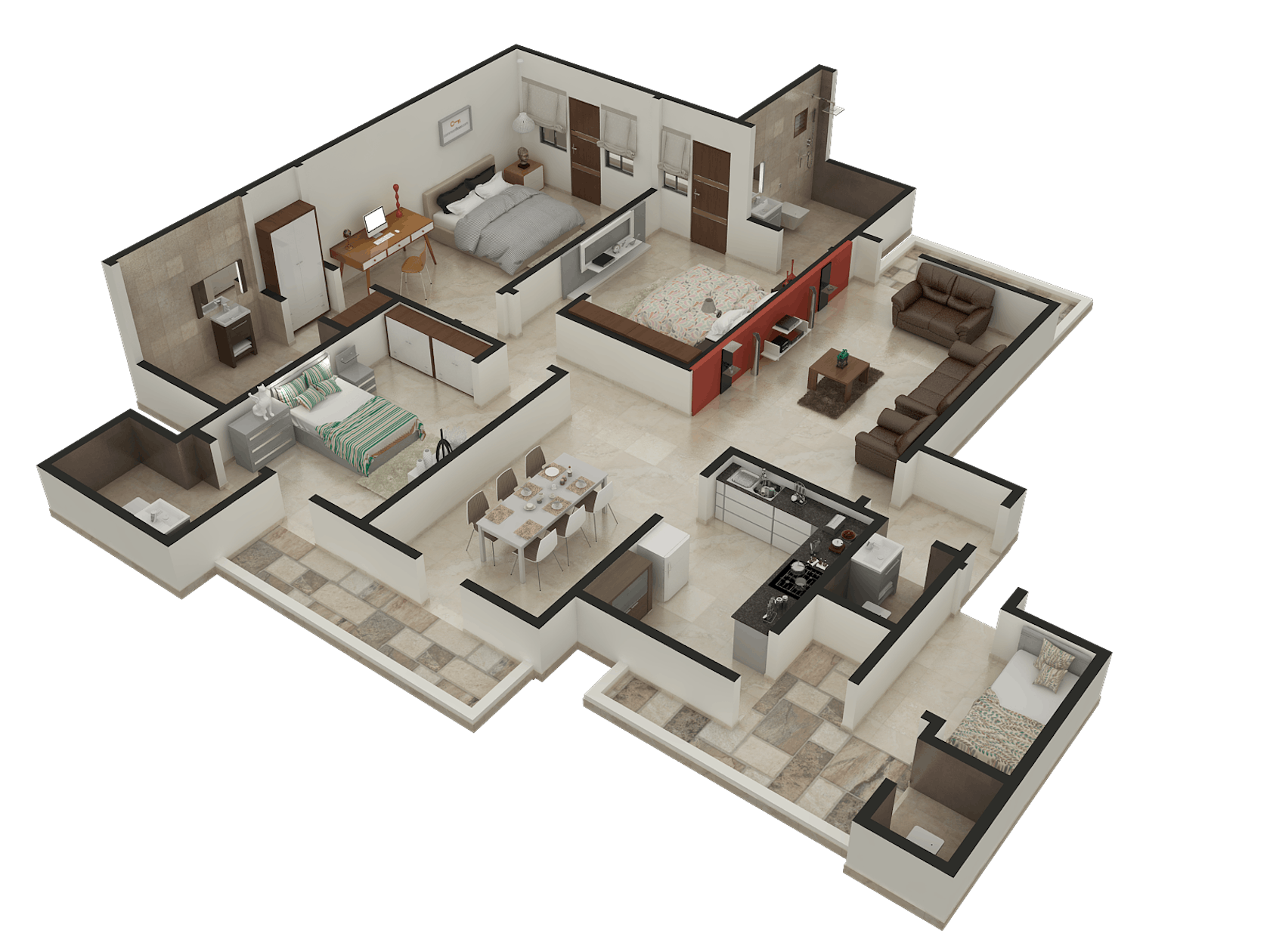 High quality Interactive 3D Floor Plan. by Rayavtengg - Architizer