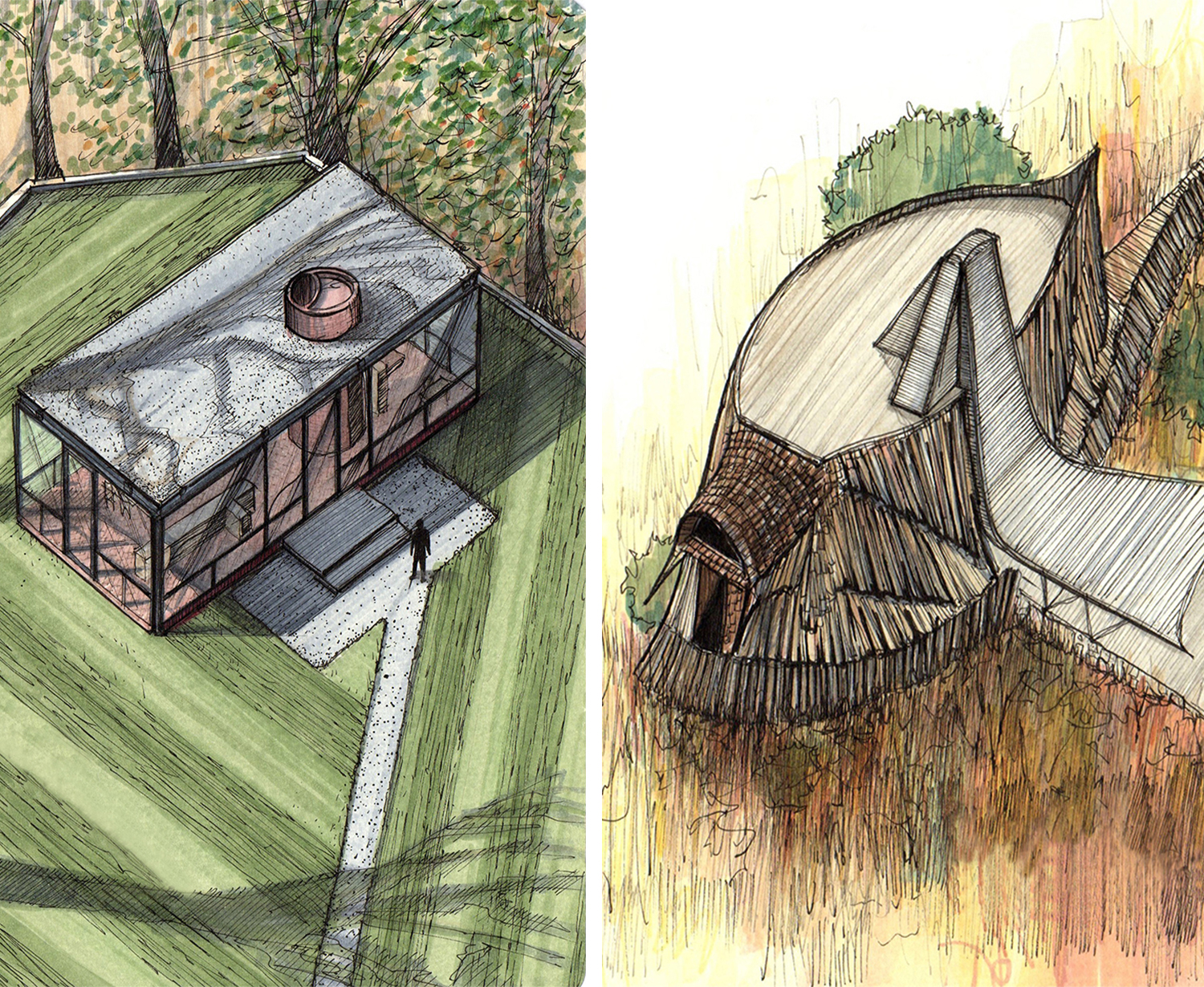 Rodrigo Martín del Campo  on Twitter Made some sketches of The Glass  House in Ponus Ridge Road in New Canaan Connecticut By Philip Johnson  1949 Architecture ArchitectureSketching httpstcoi7tcBoSqDa  X