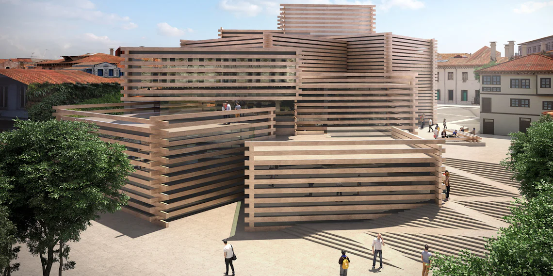 Timber Cascade Kengo Kuma Associates Crafts a Modern Timber Cascade Kengo Kuma Associates Crafts a Modern