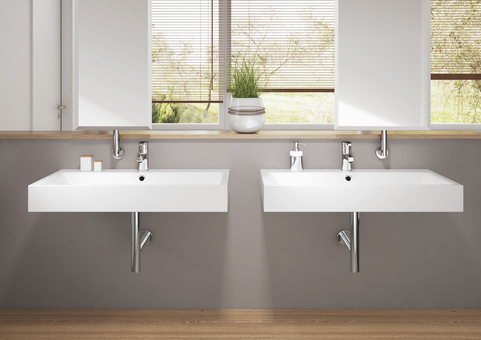 Puro Washbasins: Built-in & wall-mounted