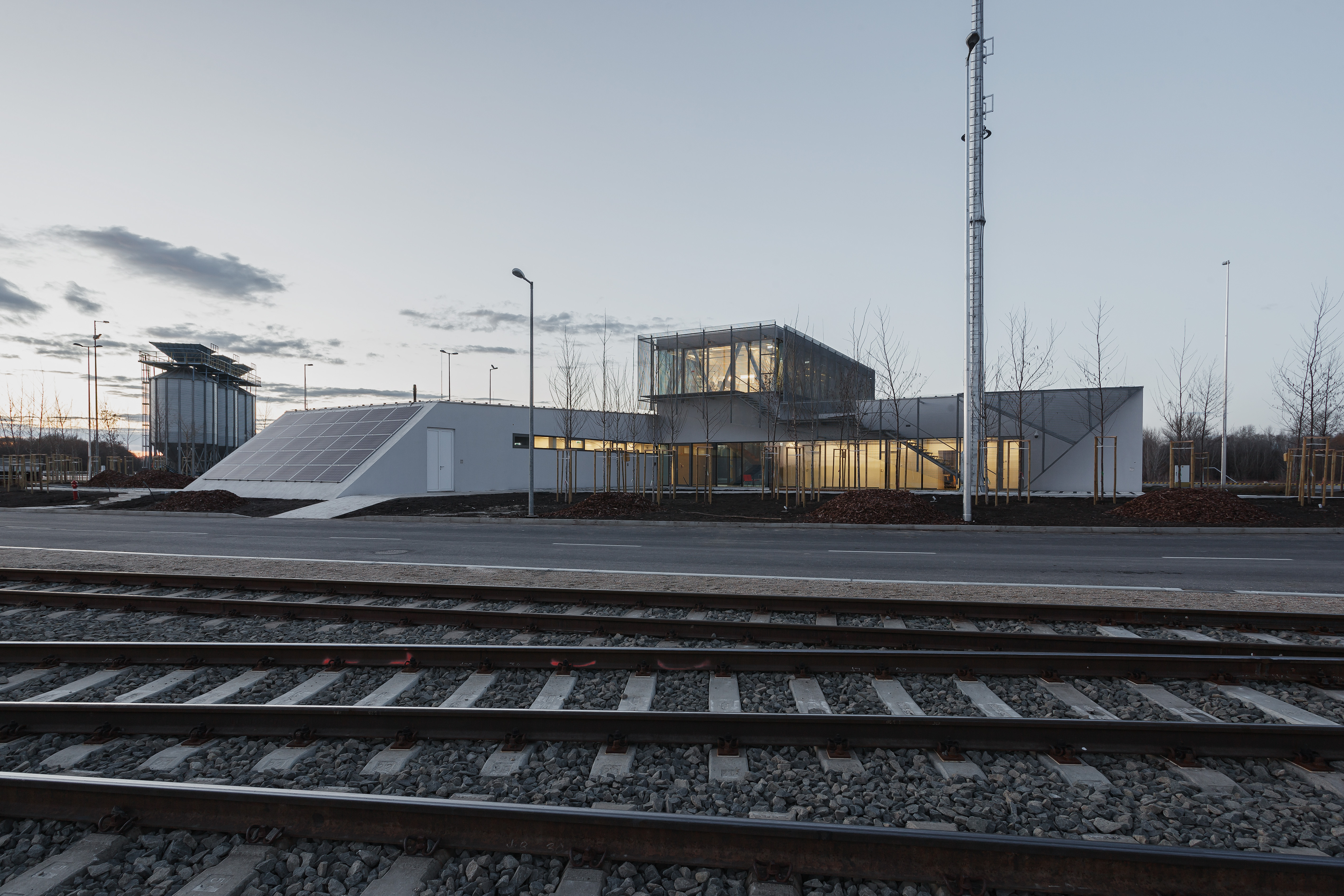 Gönyű port control building by sporaarchitects - Architizer