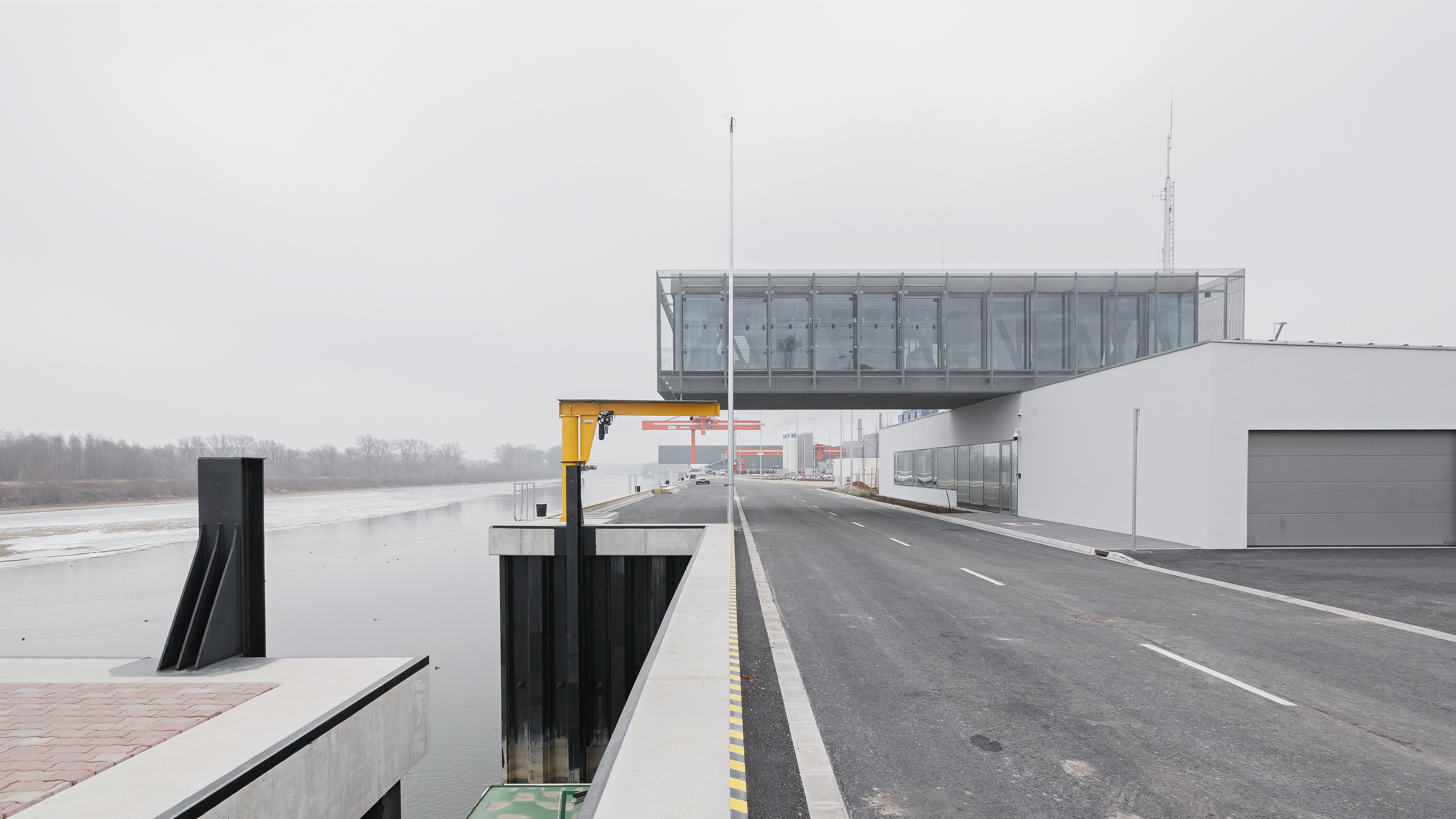 Gönyű port control building by sporaarchitects - Architizer