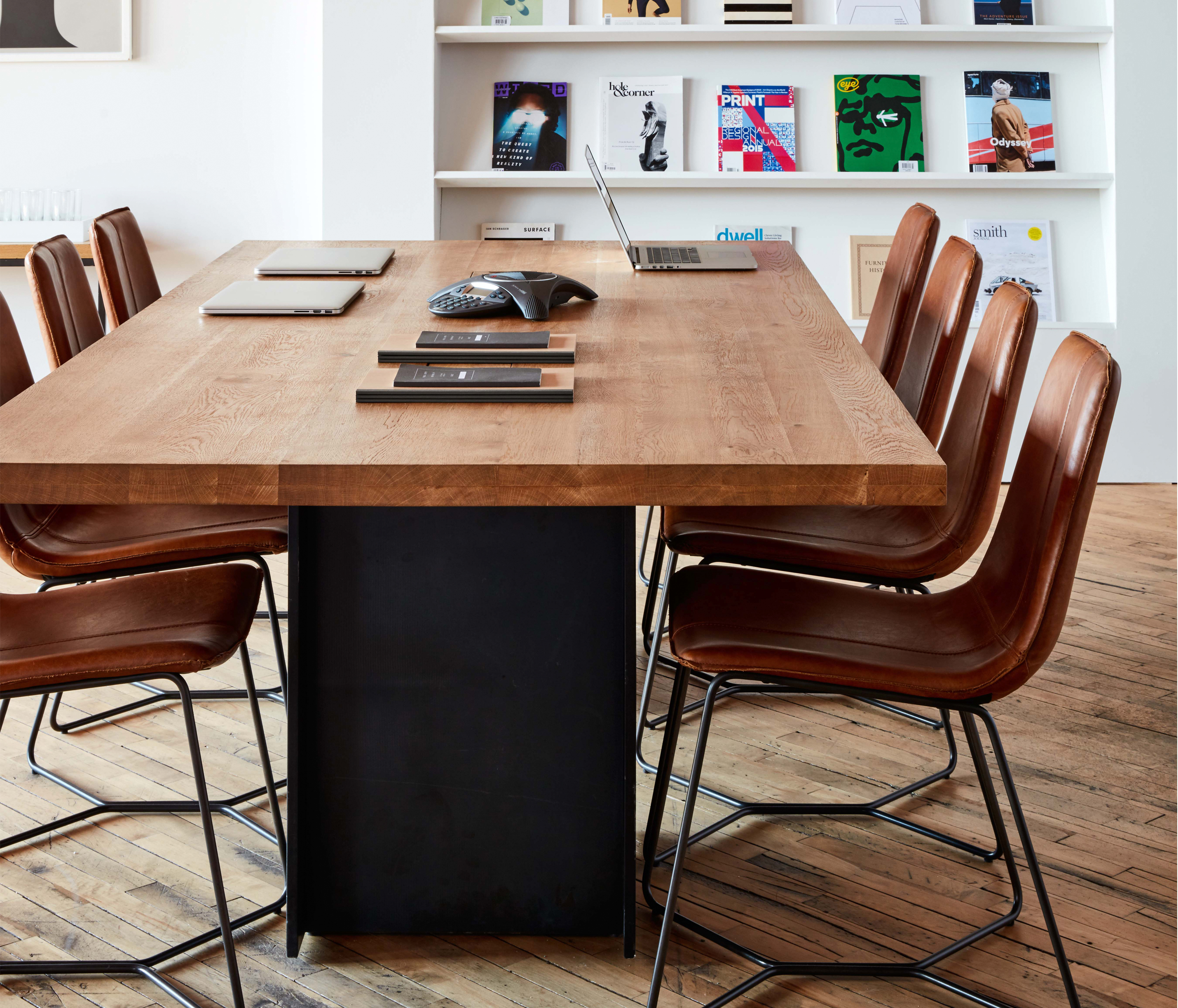 Industrial Power Pedestal Meeting Table