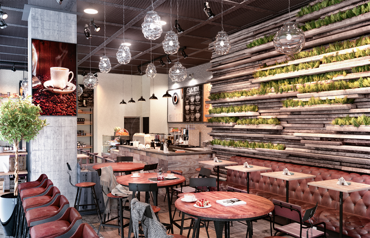 INDUSTRIAL RUSTIC CAFÉ INTERIOR DESIGN Architizer