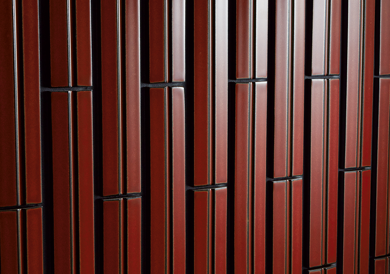 JAPANESE TILE - YUMON RED YMN-3S