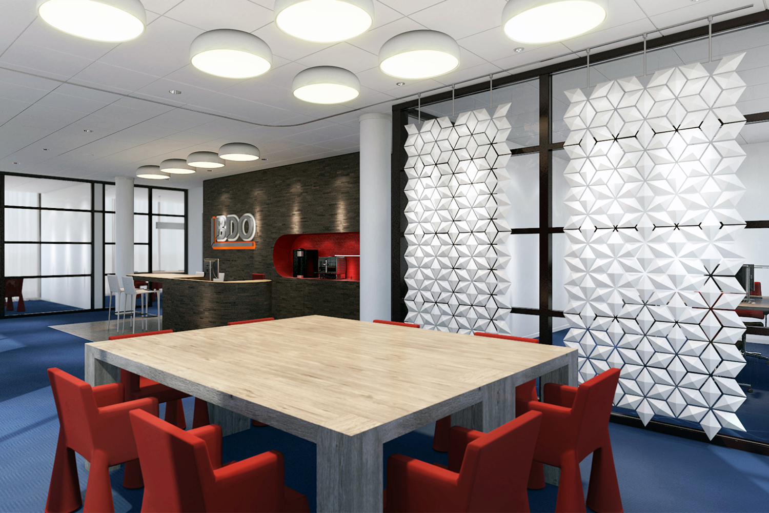 Facet, Sliding Suspended Screen - Height 113.4” X Width 40.2” 