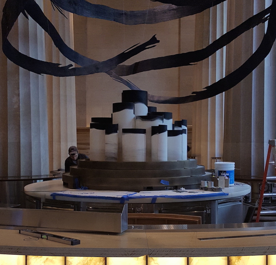 custom light shade installation